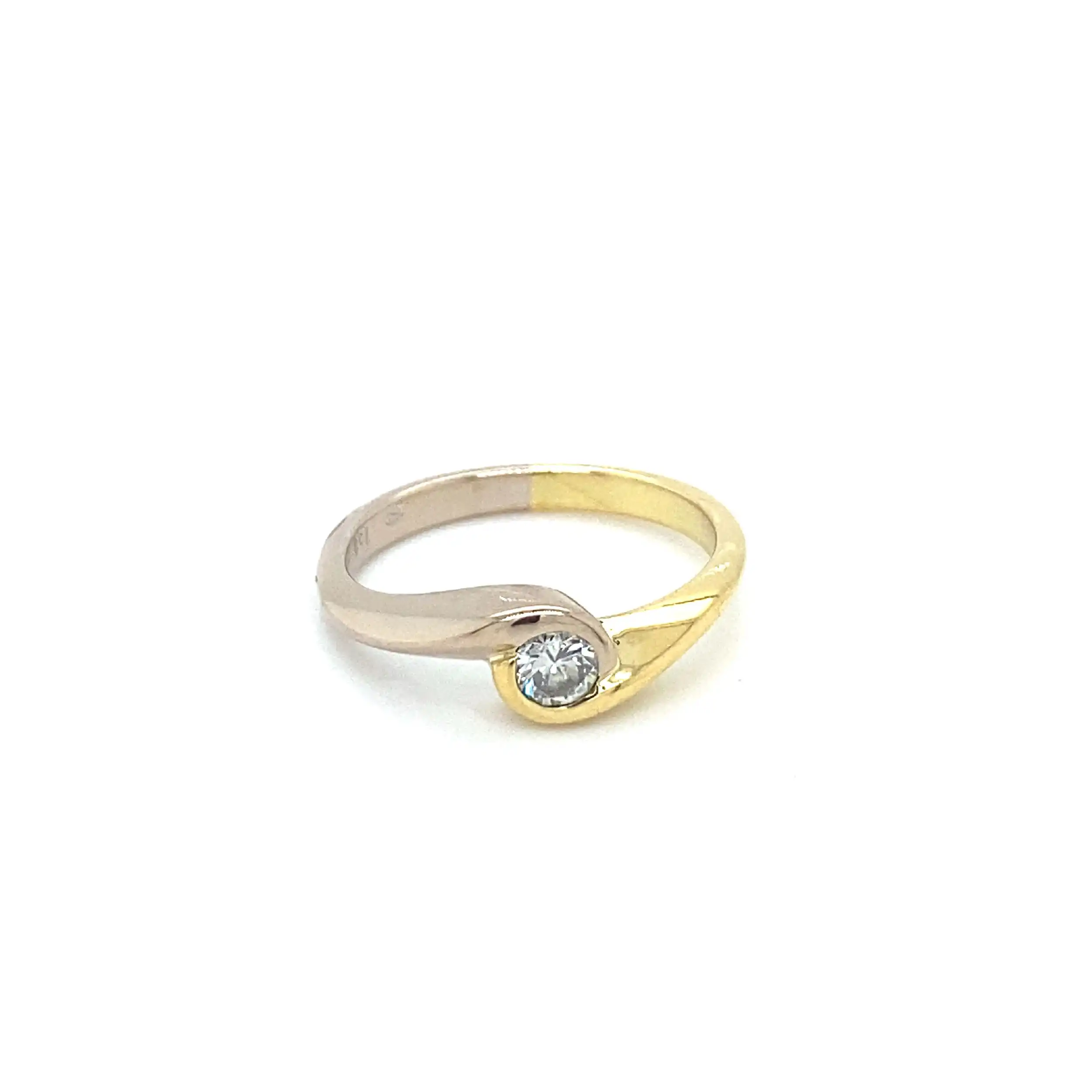 Ring Bicolor mit Brillant Ring Bicolor mit Brillant