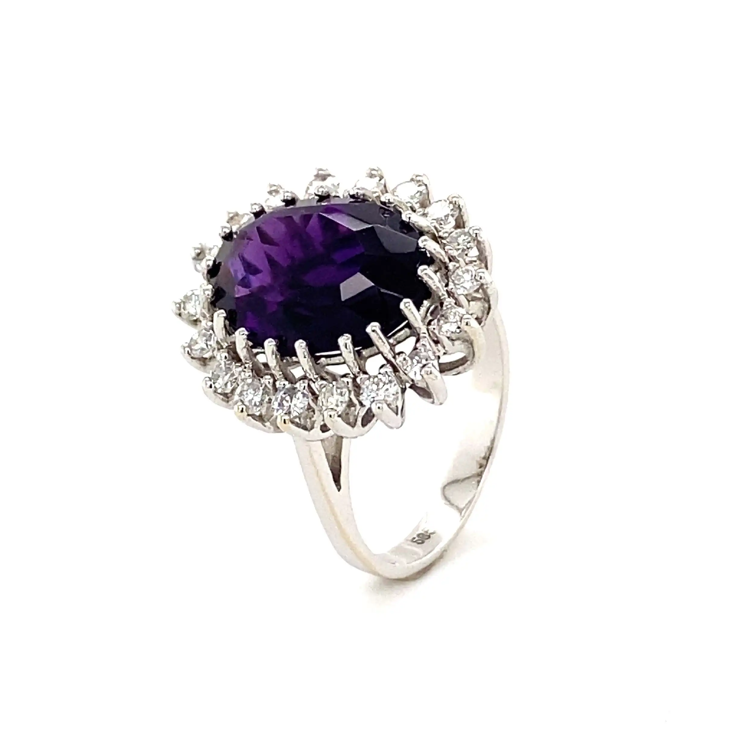 Ring Weißgold mit Amethyst & Brillanten