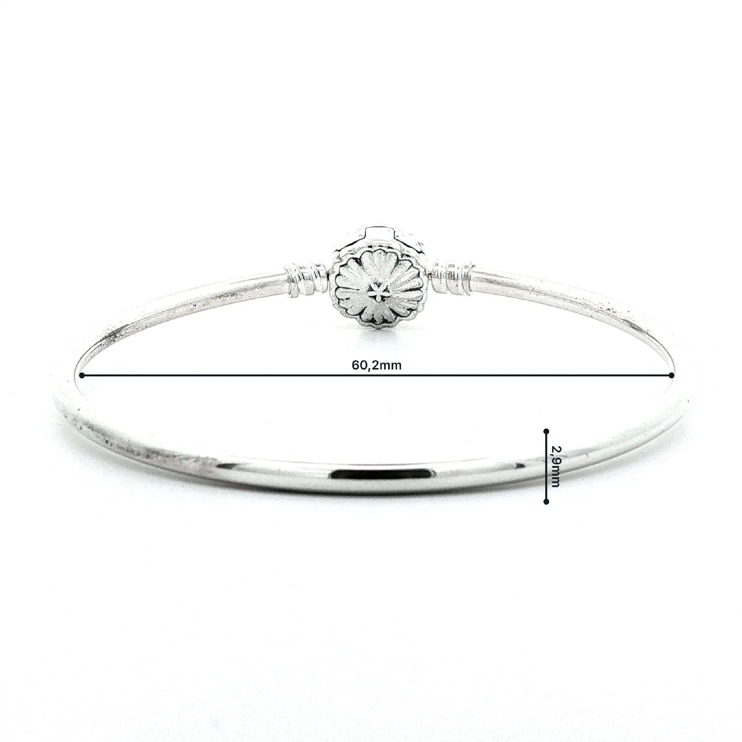 Armreif Silber Pandora mit Schneeflocke