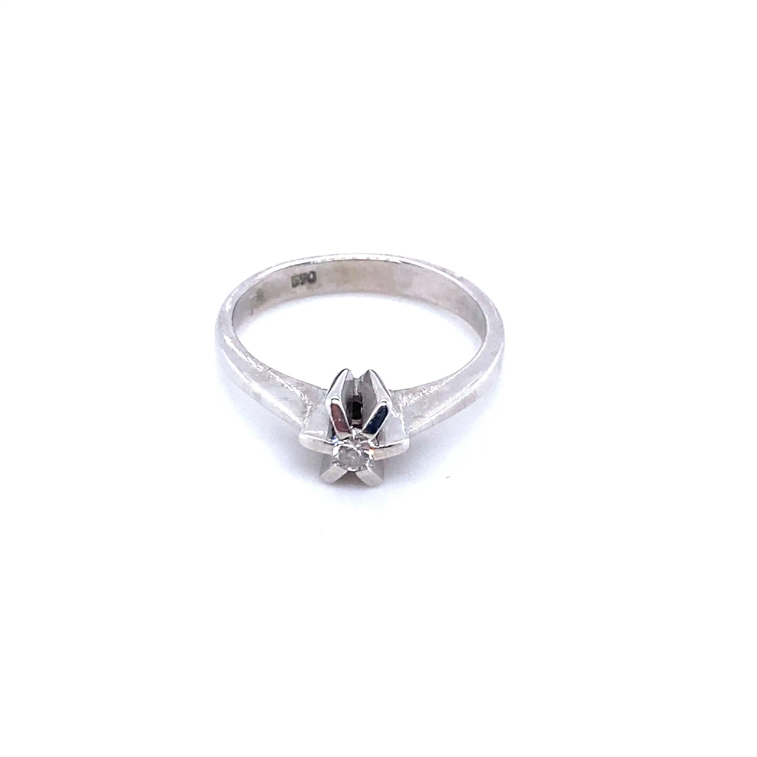 Ring Weißgold mit Brillant Ring Weißgold mit Brillant