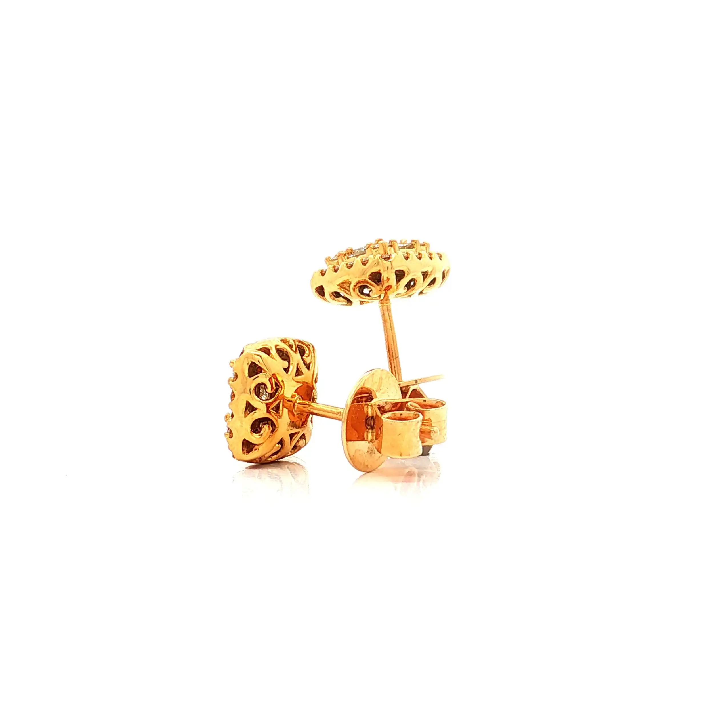 Ohrstecker Gelbgold mit Brillanten und Diamanten