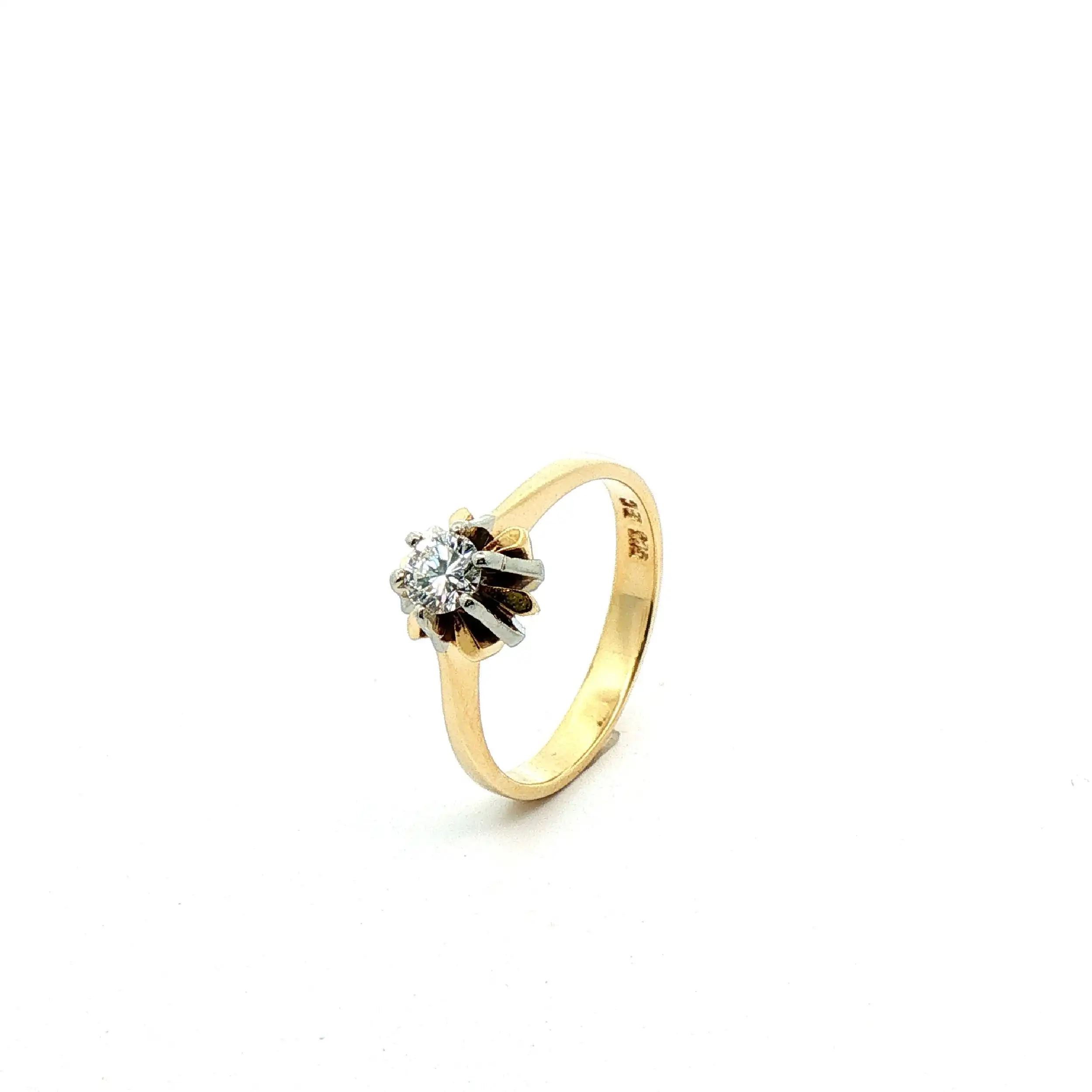 Ring Bicolor mit Brillant