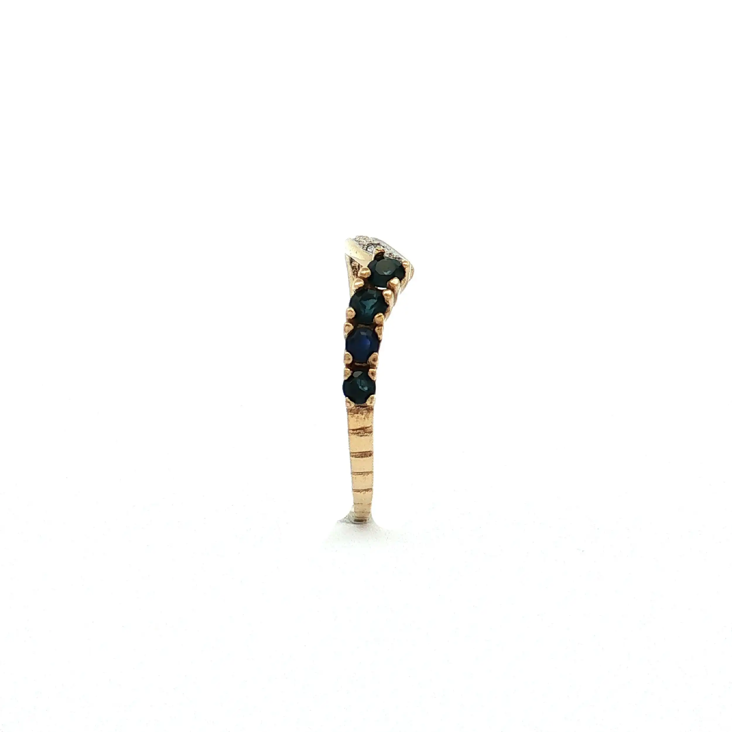 Ring Gelbgold mit blauen Steinen