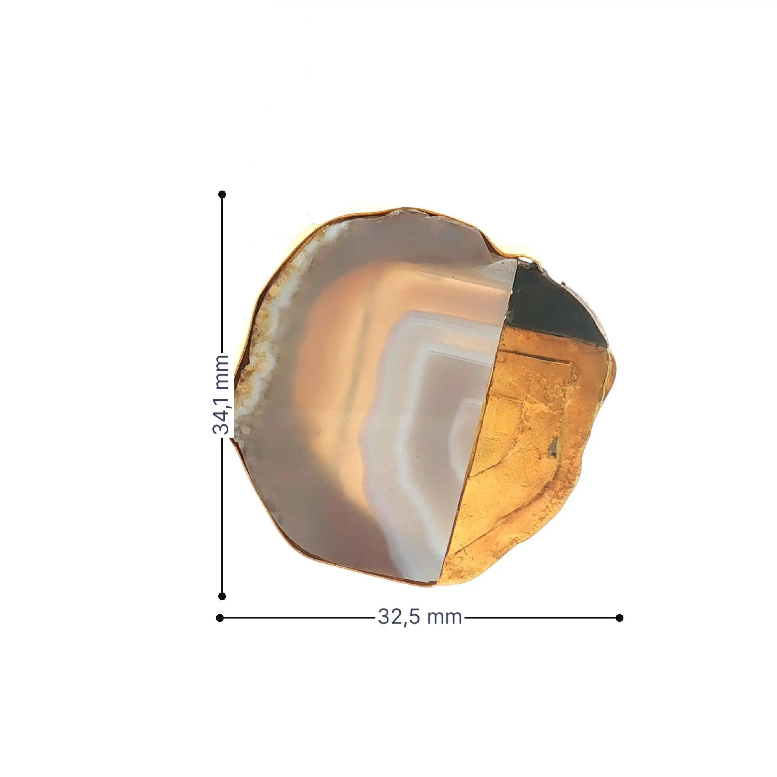 Nadel / Anhänger Gelbgold mit Quarz Nadel / Anhänger Gelbgold mit Quarz