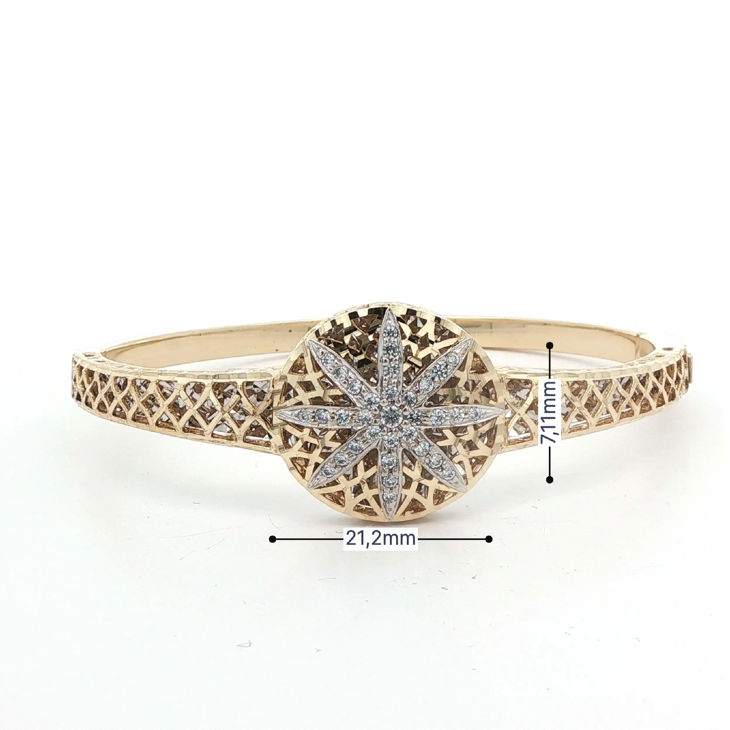 Armreif Bicolor mit Zirkonia Armreif Bicolor mit Zirkonia