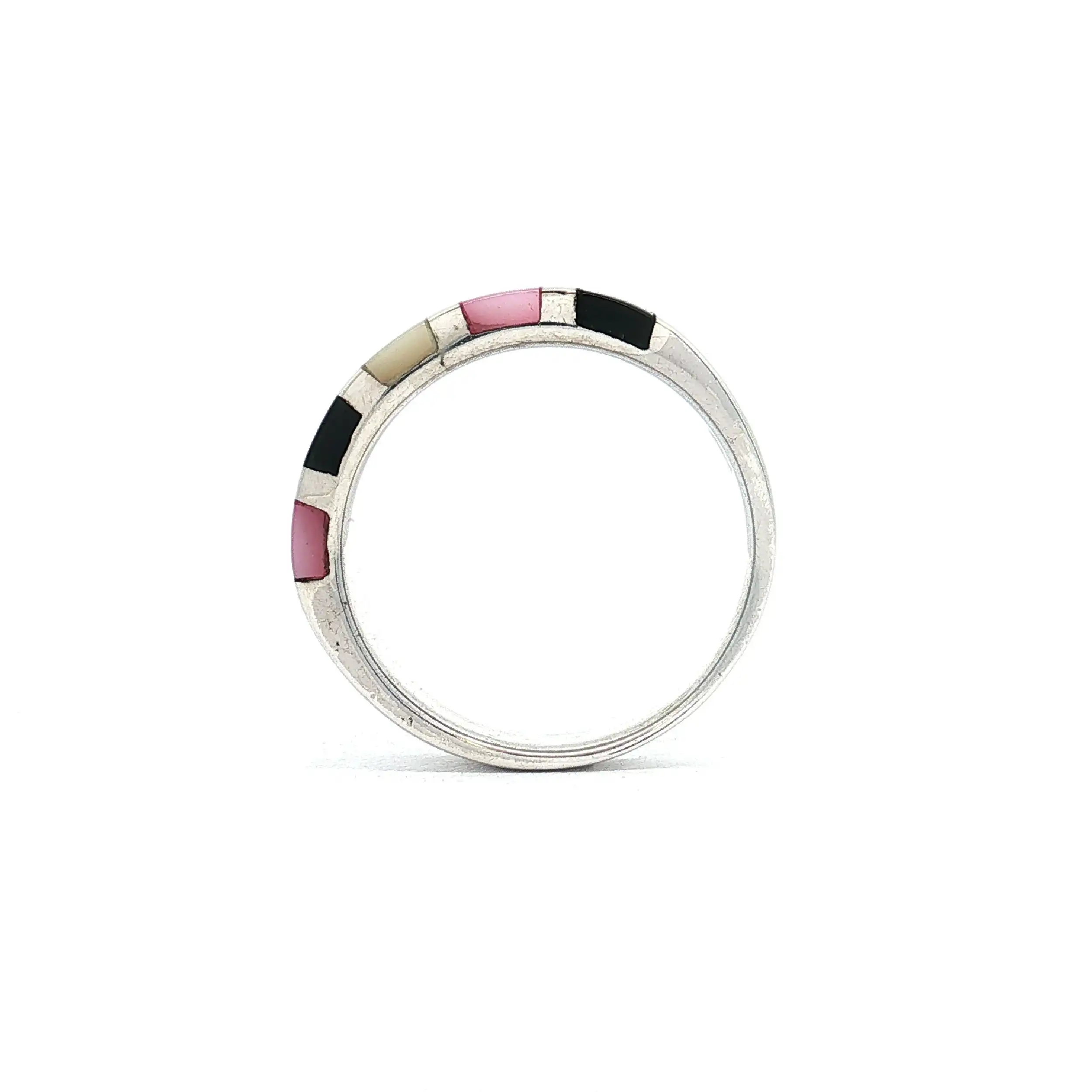 Ring Silber bunte Elemente