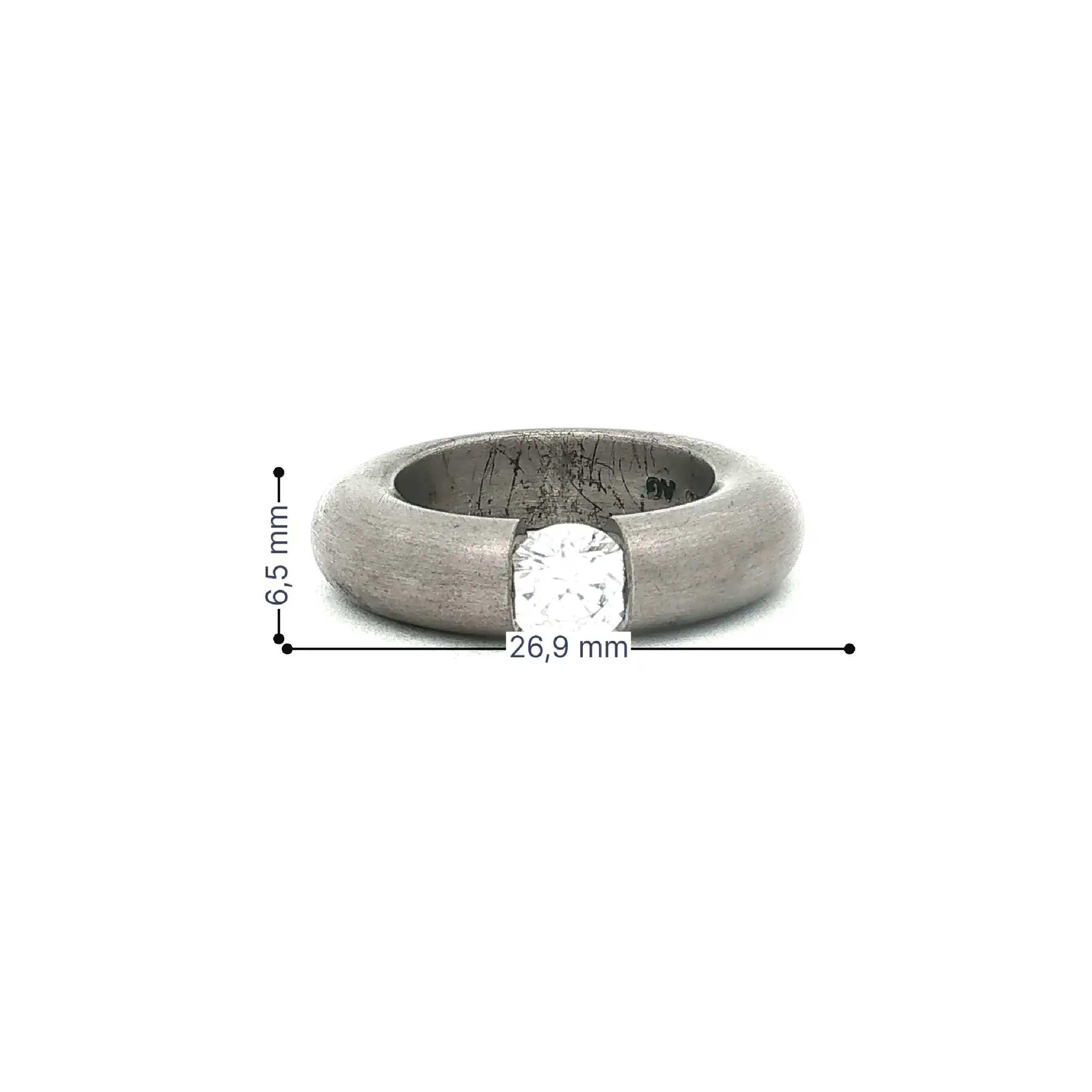 Spannring Silber Niessing "Musterring" mit Zirkonia Spannring Silber Niessing "Musterring" mit Zirkonia