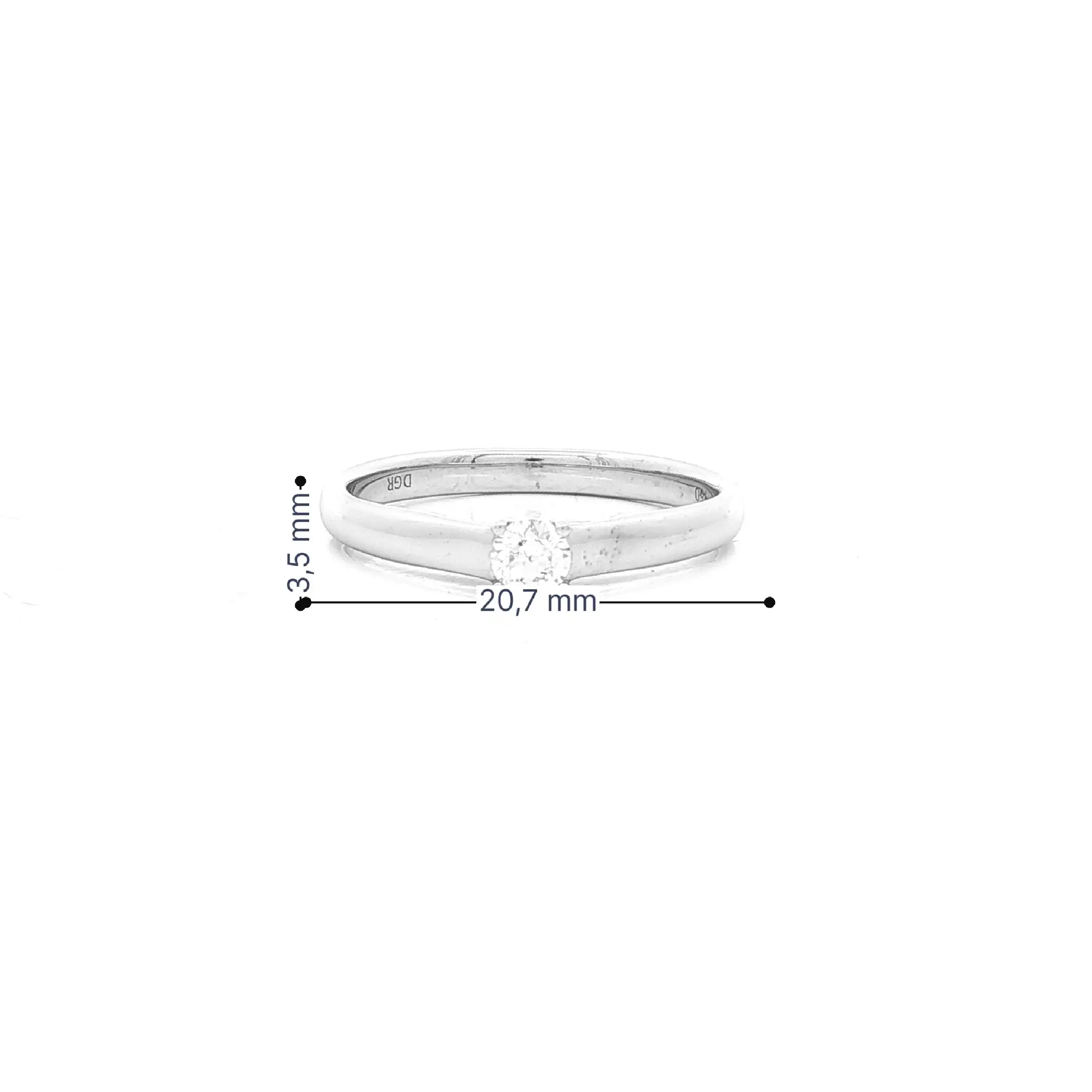 Solitärring Weißgold mit Brillant Solitärring Weißgold mit Brillant