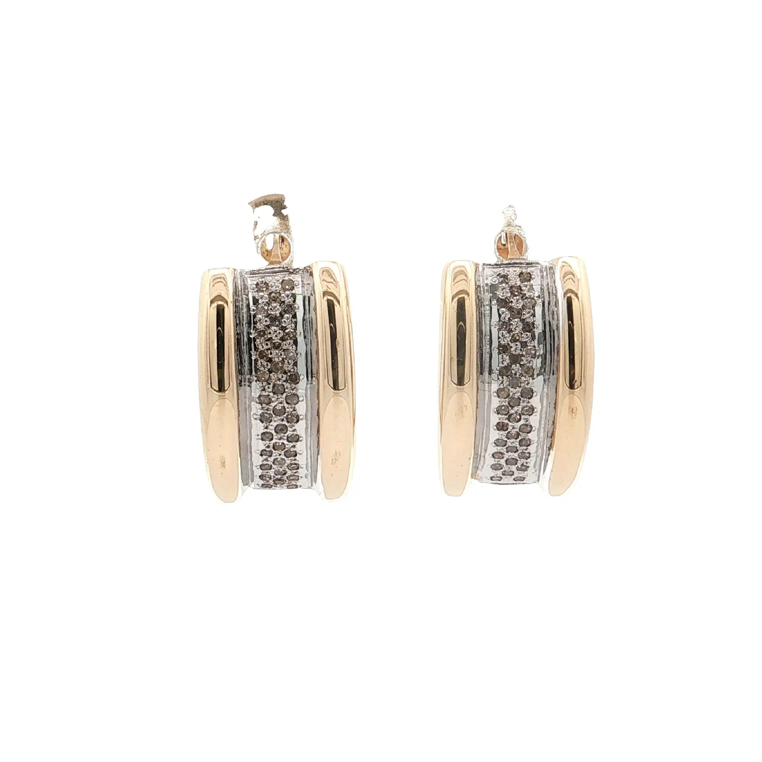 Ohrringe Bicolor mit Diamanten Ohrringe Bicolor mit Diamanten