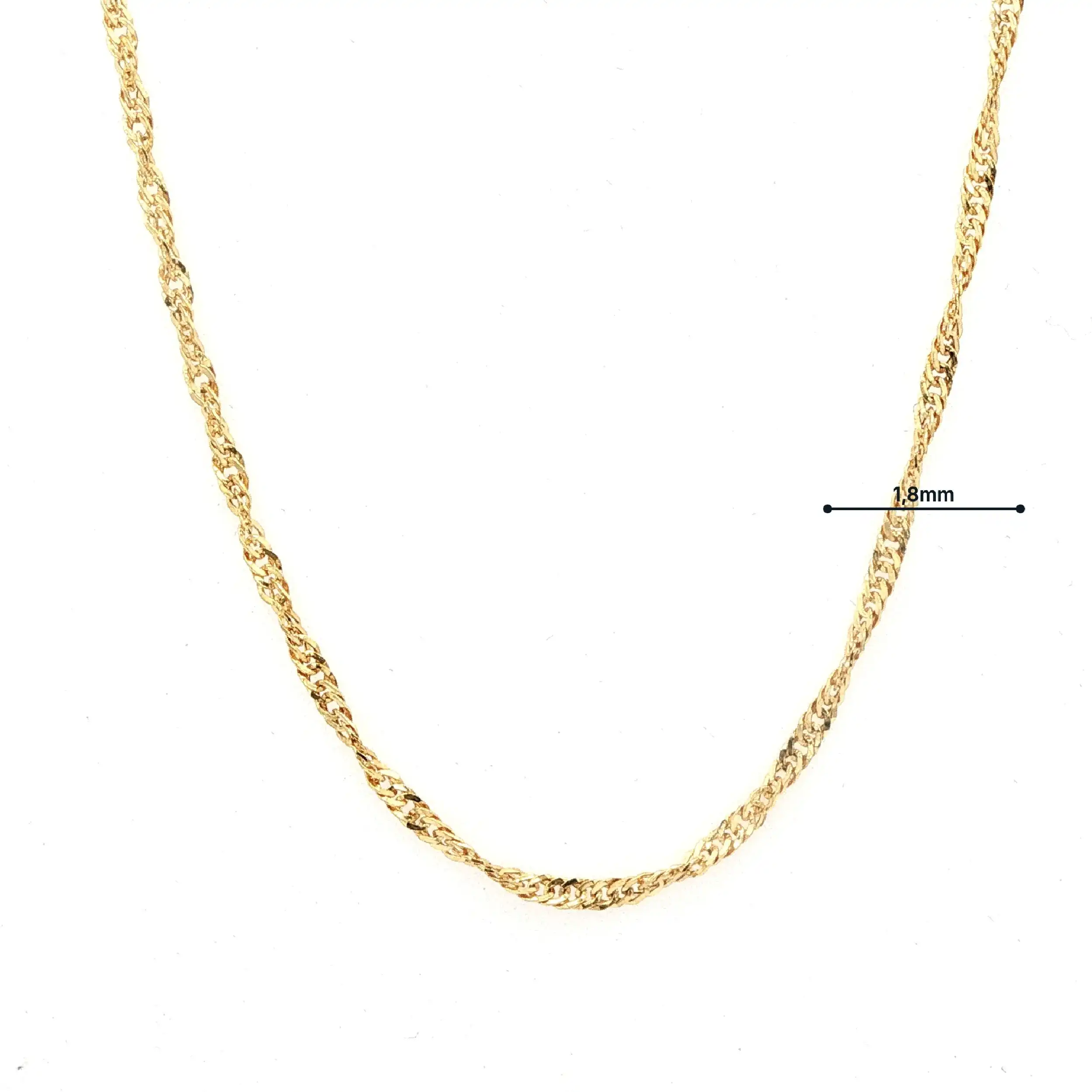 Kette Gelgold gedreht