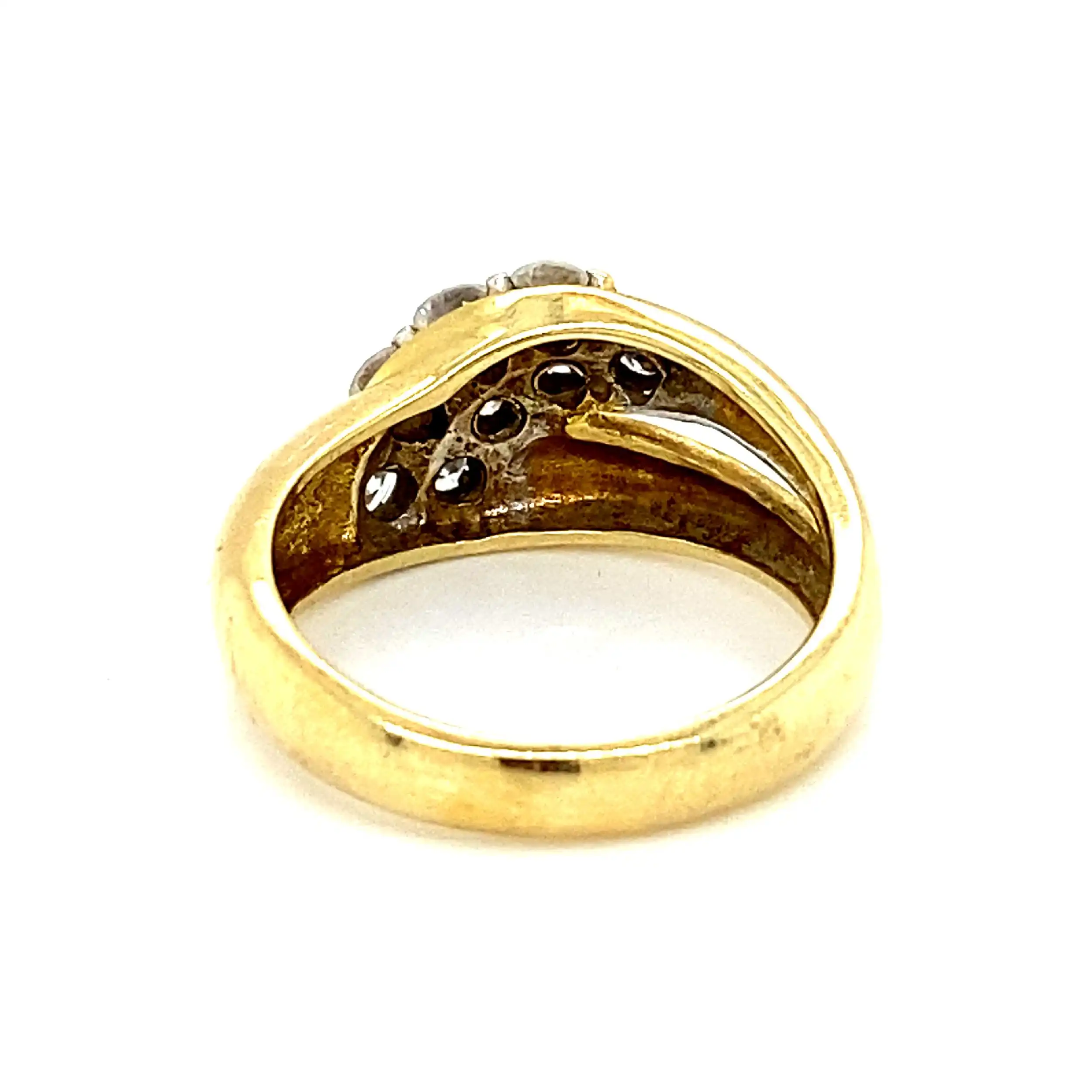Ring Bicolor mit Brillanten mit 0,75 graviert Ring Bicolor mit Brillanten mit 0,75 graviert