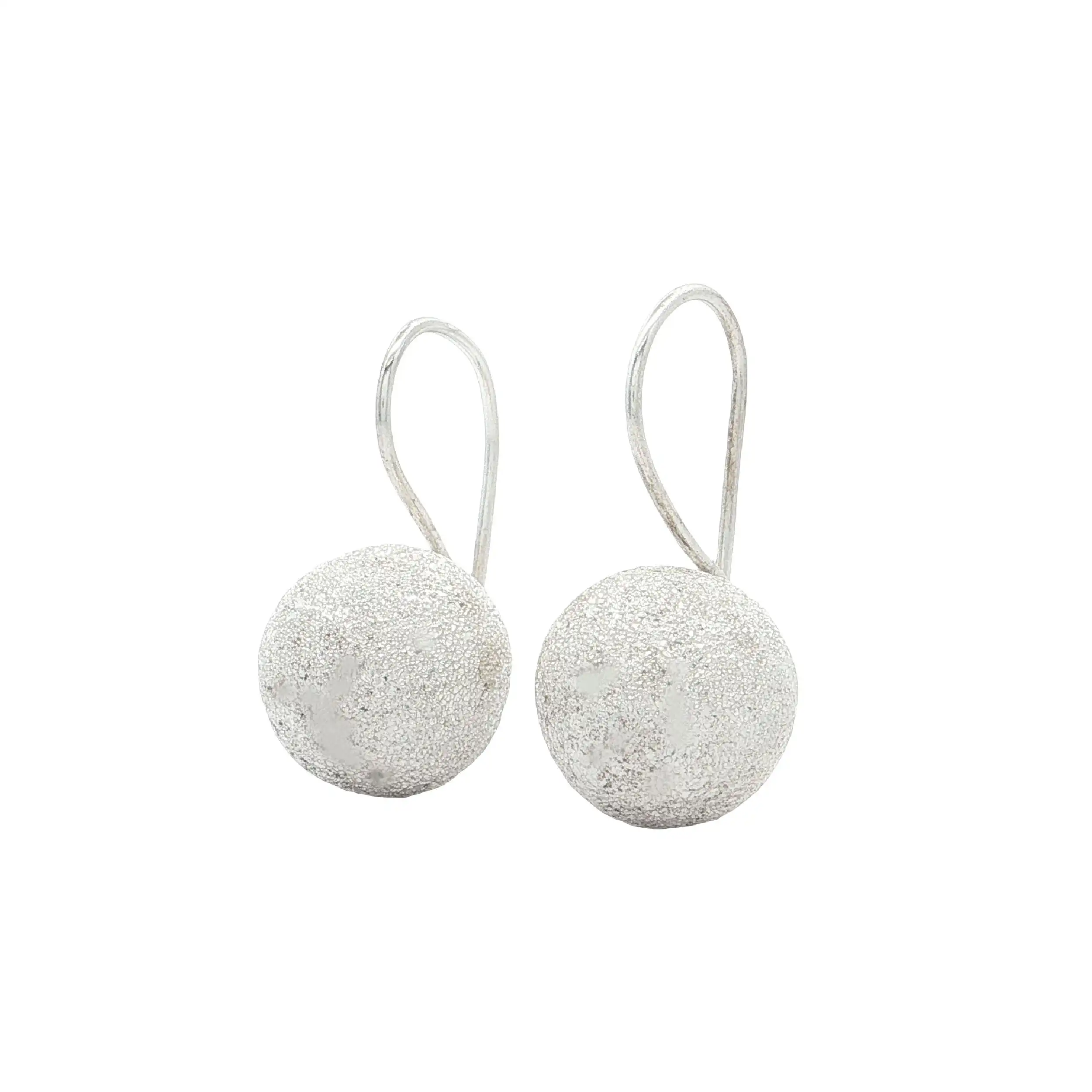 Ohrhänger Silber "Kugel" diamantiert Ohrhänger Silber "Kugel" diamantiert