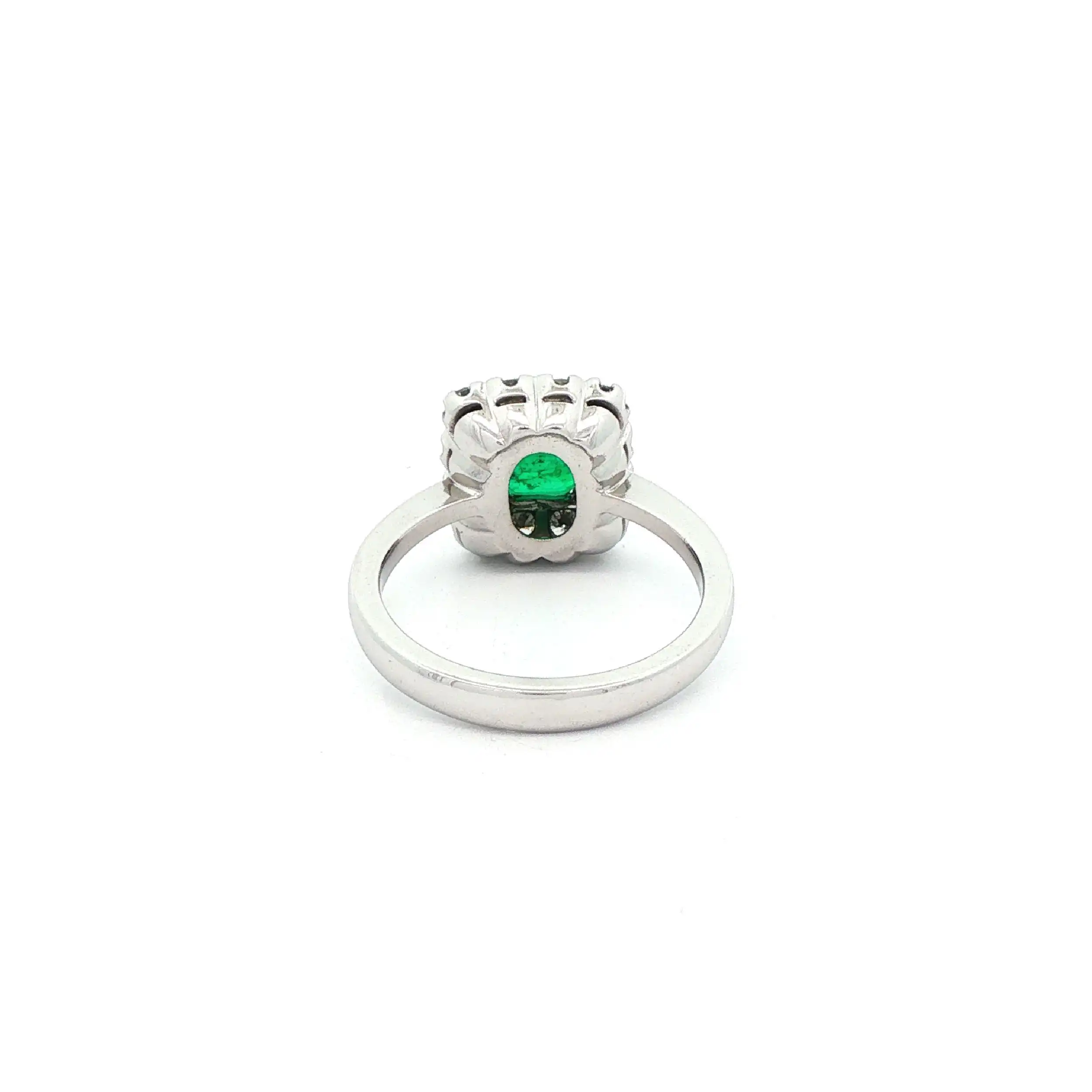 Ring Weißgold mit Smaragd und Brillanten Ring Weißgold mit Smaragd und Brillanten