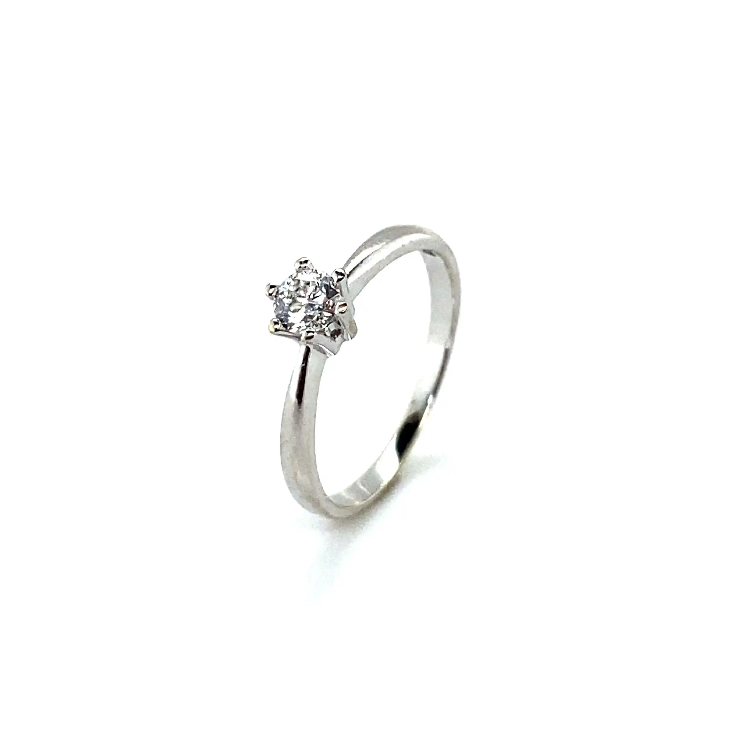 Ring Weißgold mit Brillant Ring Weißgold mit Brillant