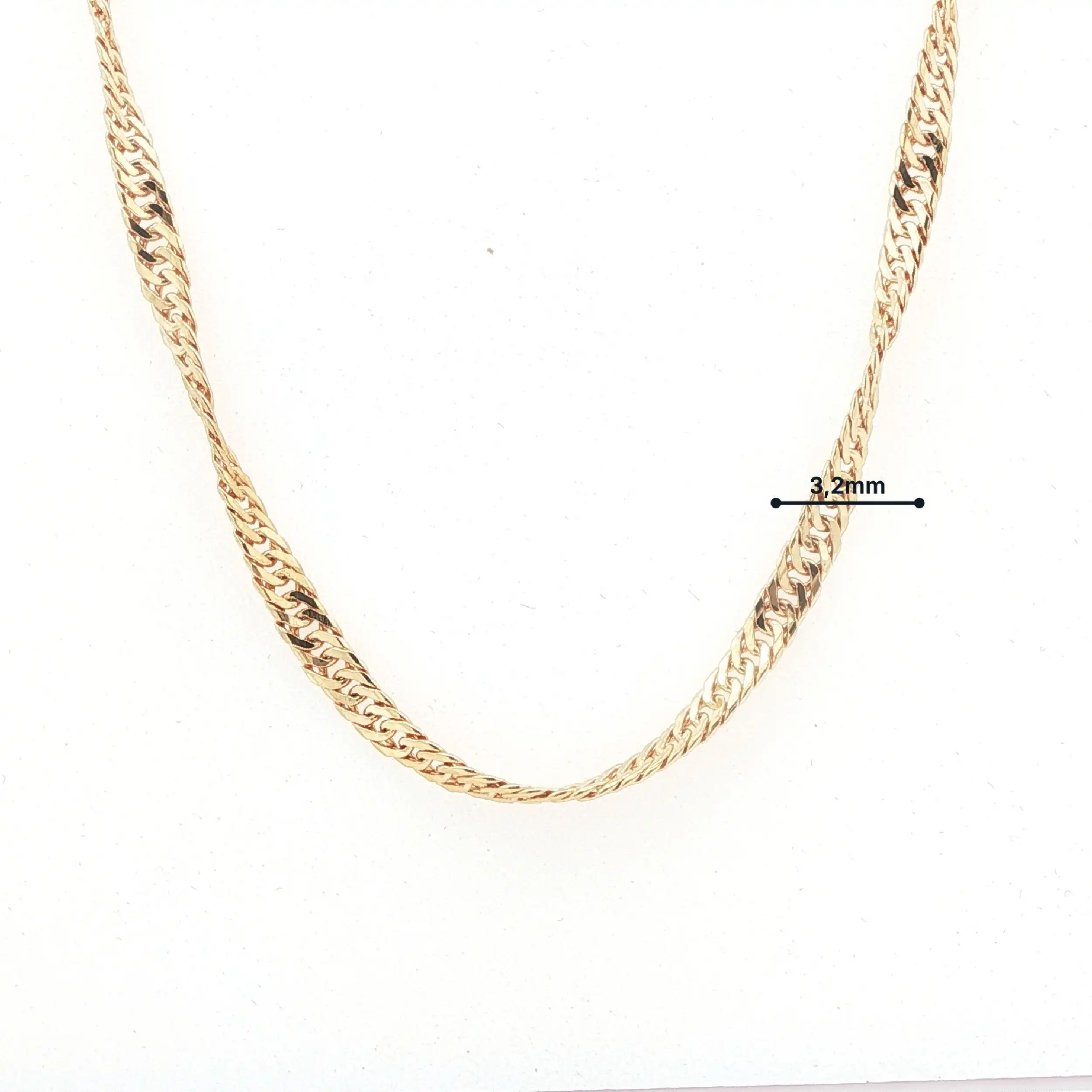 Gedrehte Panzerkette Gelbgold