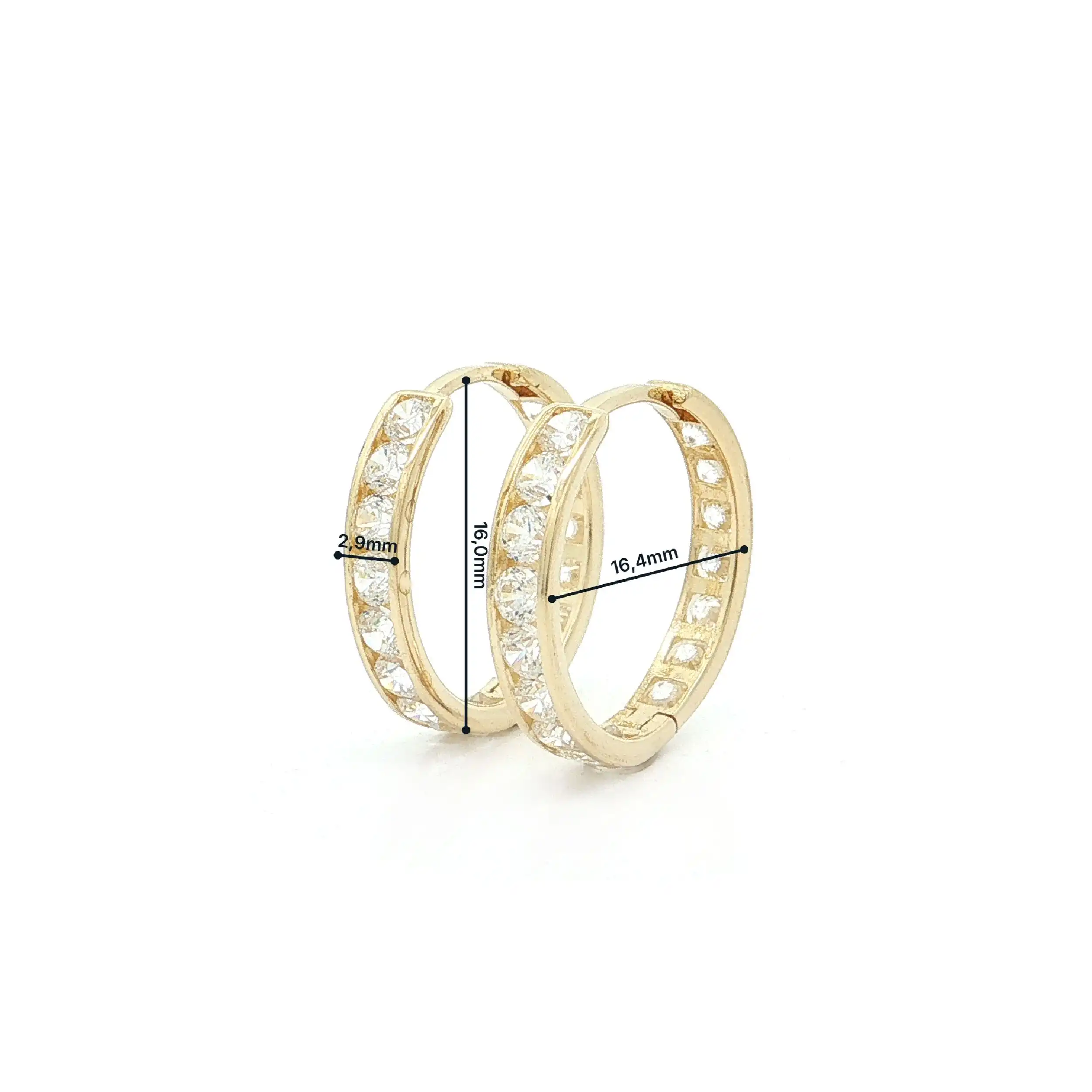 Creolen Gelbgold mit Zirkonia Creolen Gelbgold mit Zirkonia