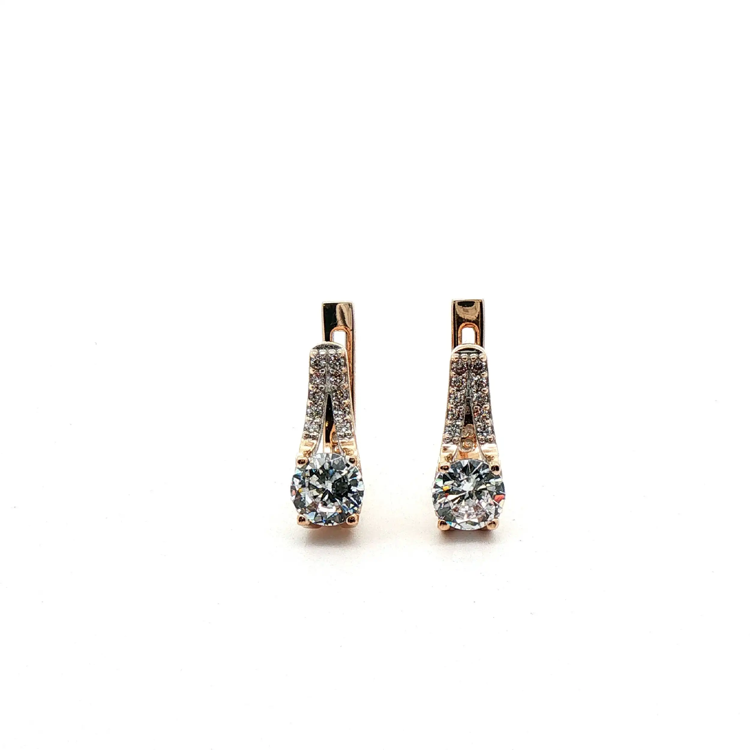 Ohrstecker Rotgold mit Zirkonia Ohrstecker Rotgold mit Zirkonia