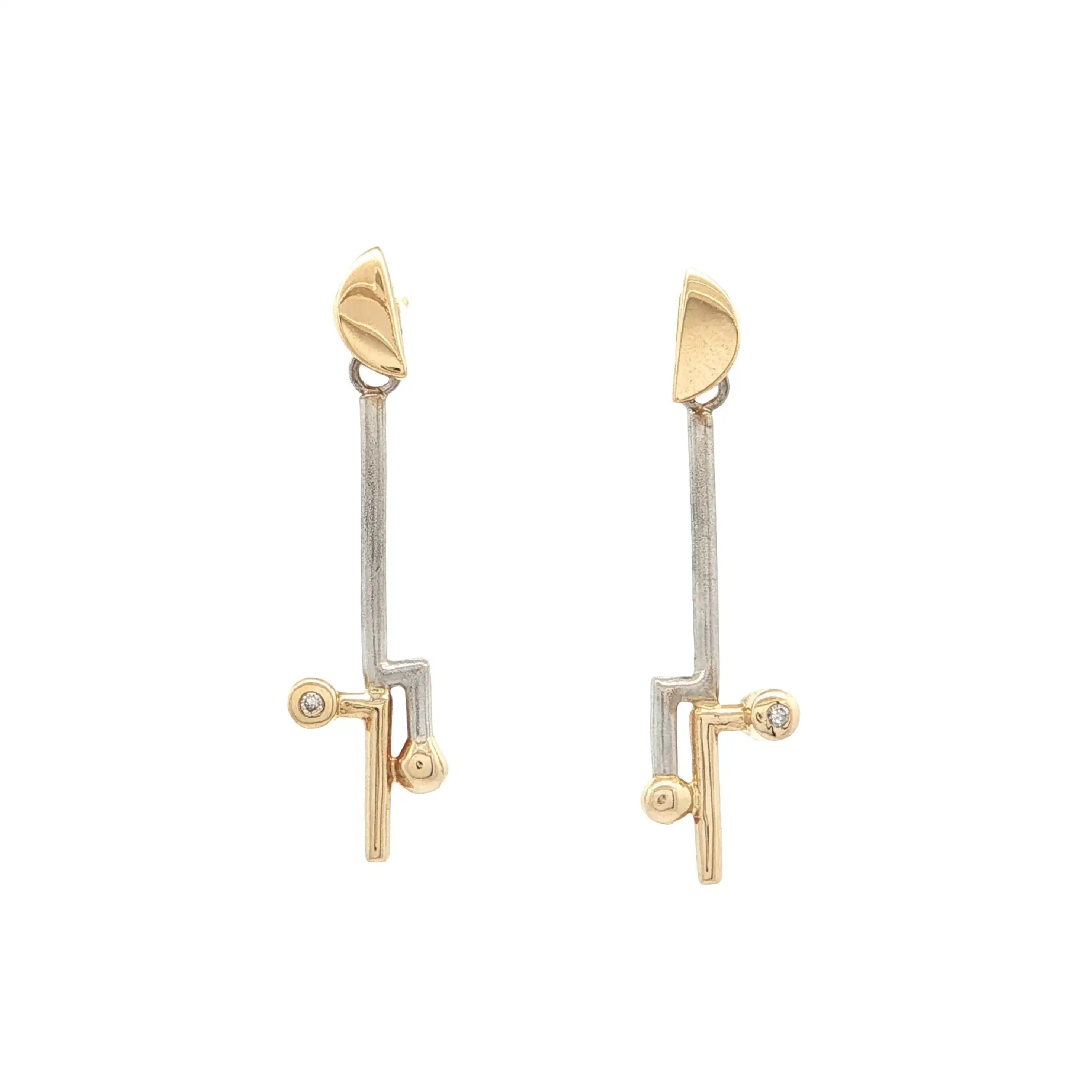 Ohrhänger Platin/Gelbgold mit Brillanten Ohrhänger Platin/Gelbgold mit Brillanten