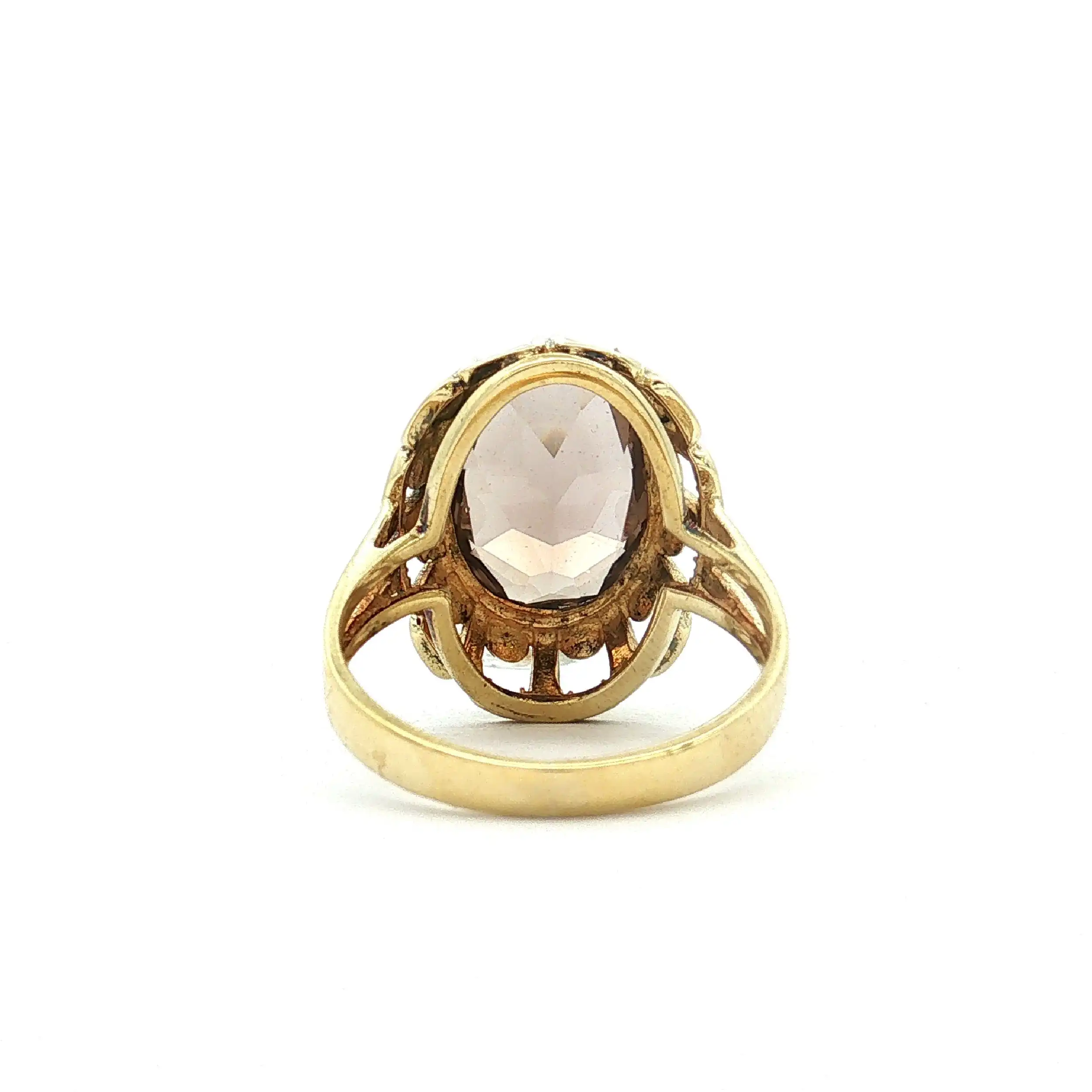 Ring Gelbgold mit Rauchquarz