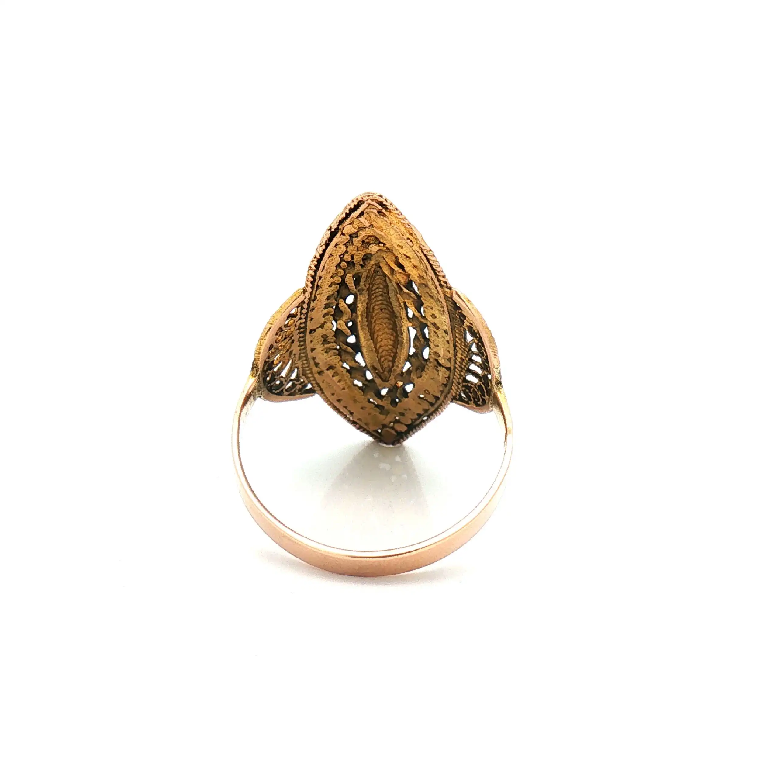 Ring Gelbgold mit blauer Auflage