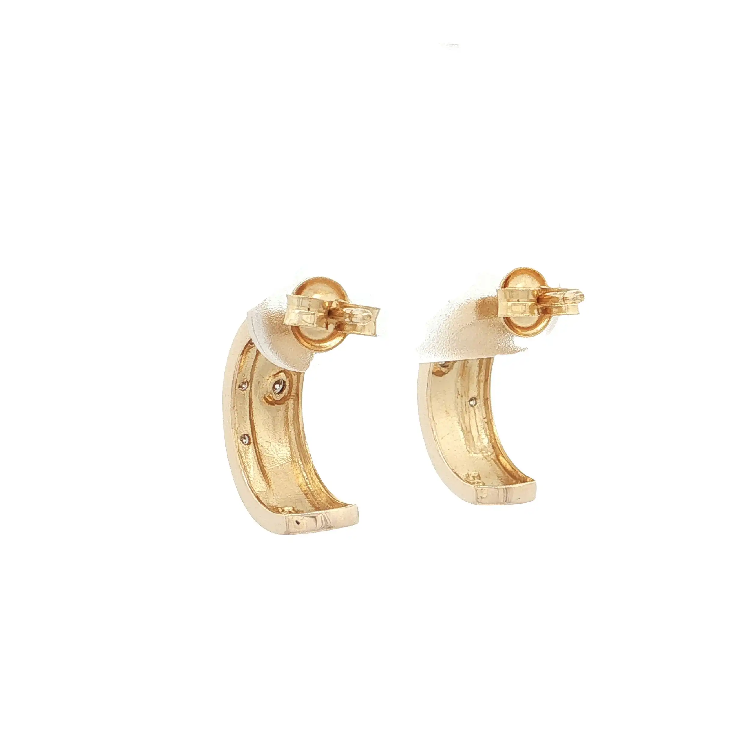 Ohrstecker Bicolor mit Brillant und Diamanten