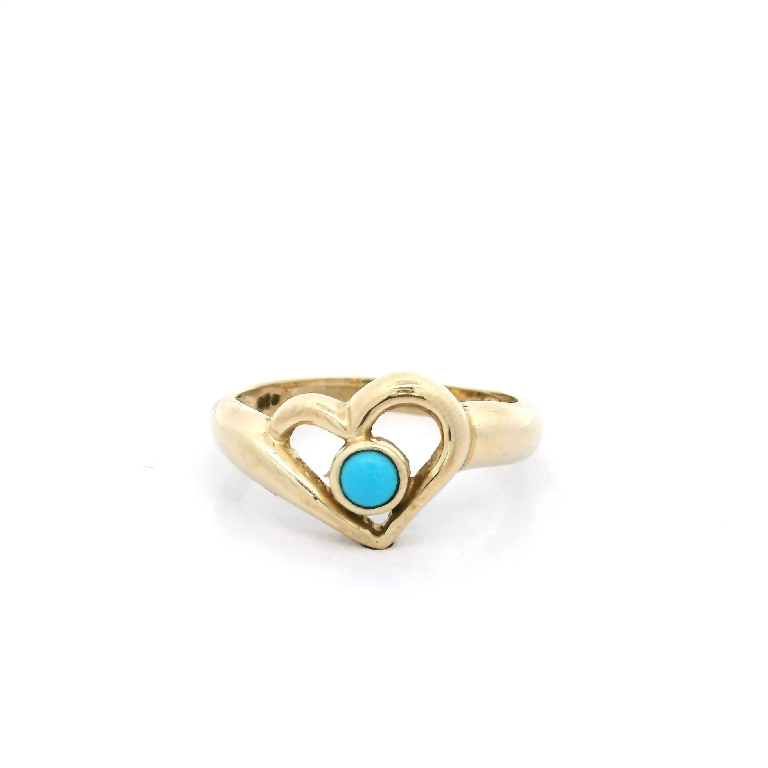 Ring Gelbgold mit blauem Farbstein