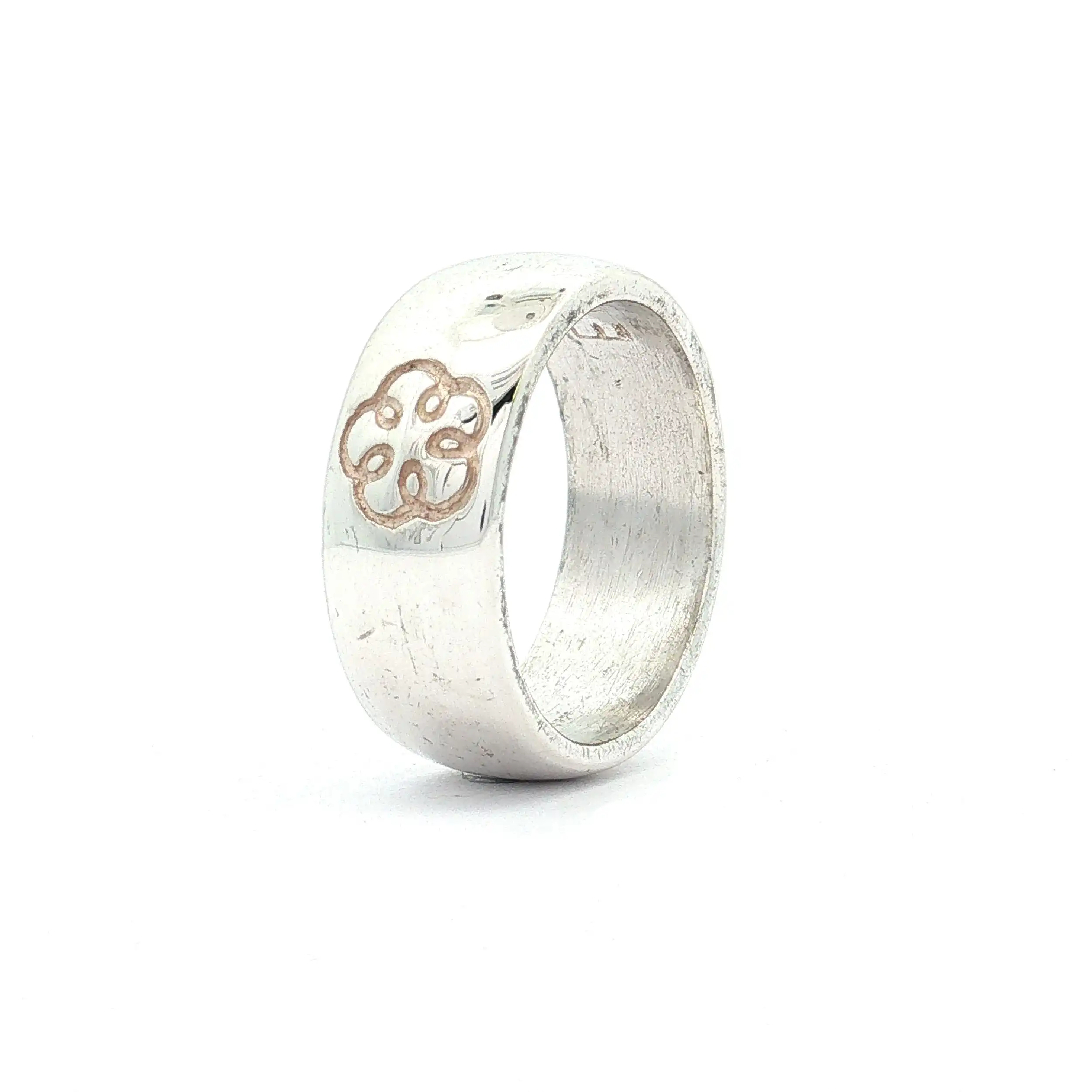 Ring Silber "Erfolg & Reichtum" mit Kleeblatt Ring Silber "Erfolg & Reichtum" mit Kleeblatt