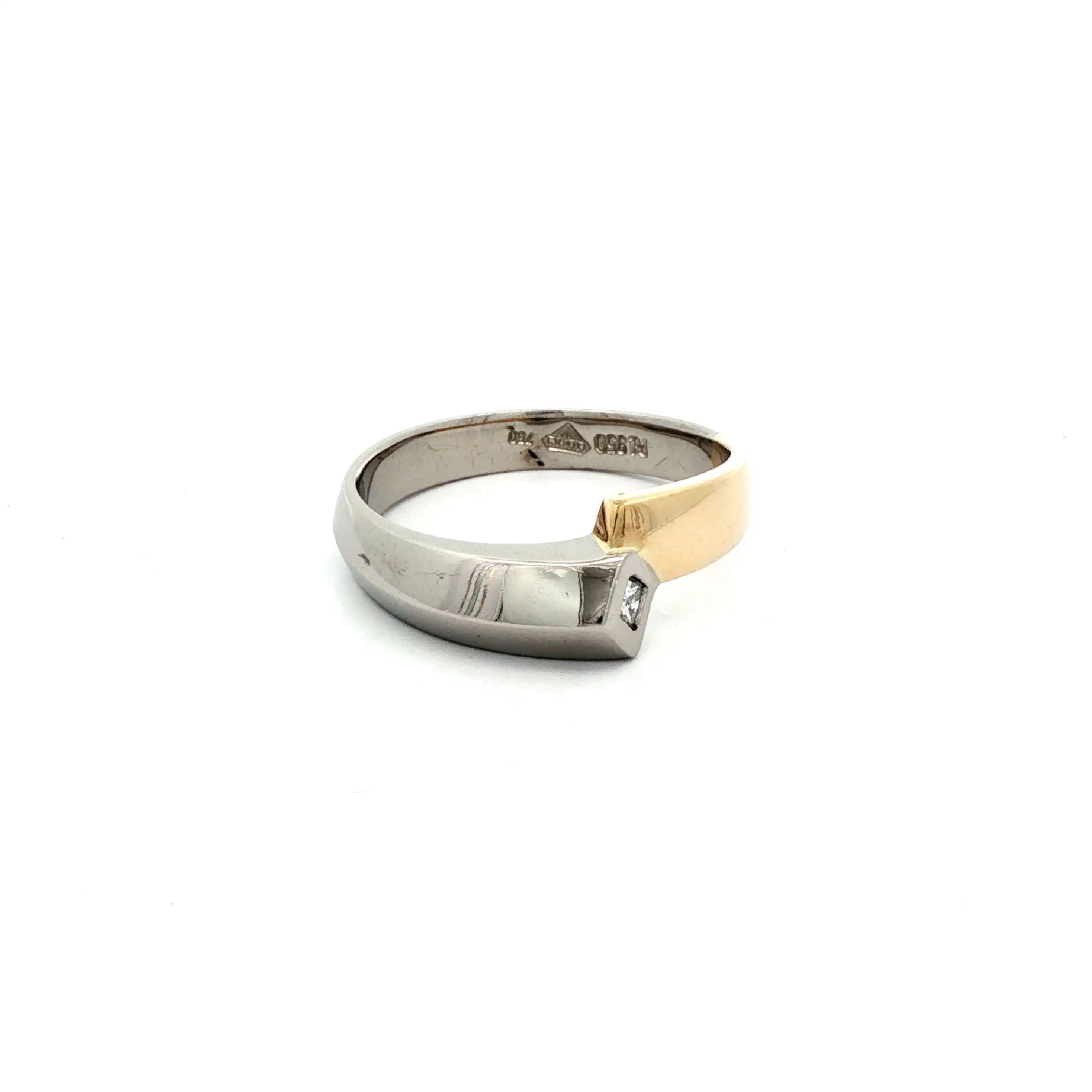Ring Palladium 950 und 750 Gelbgold