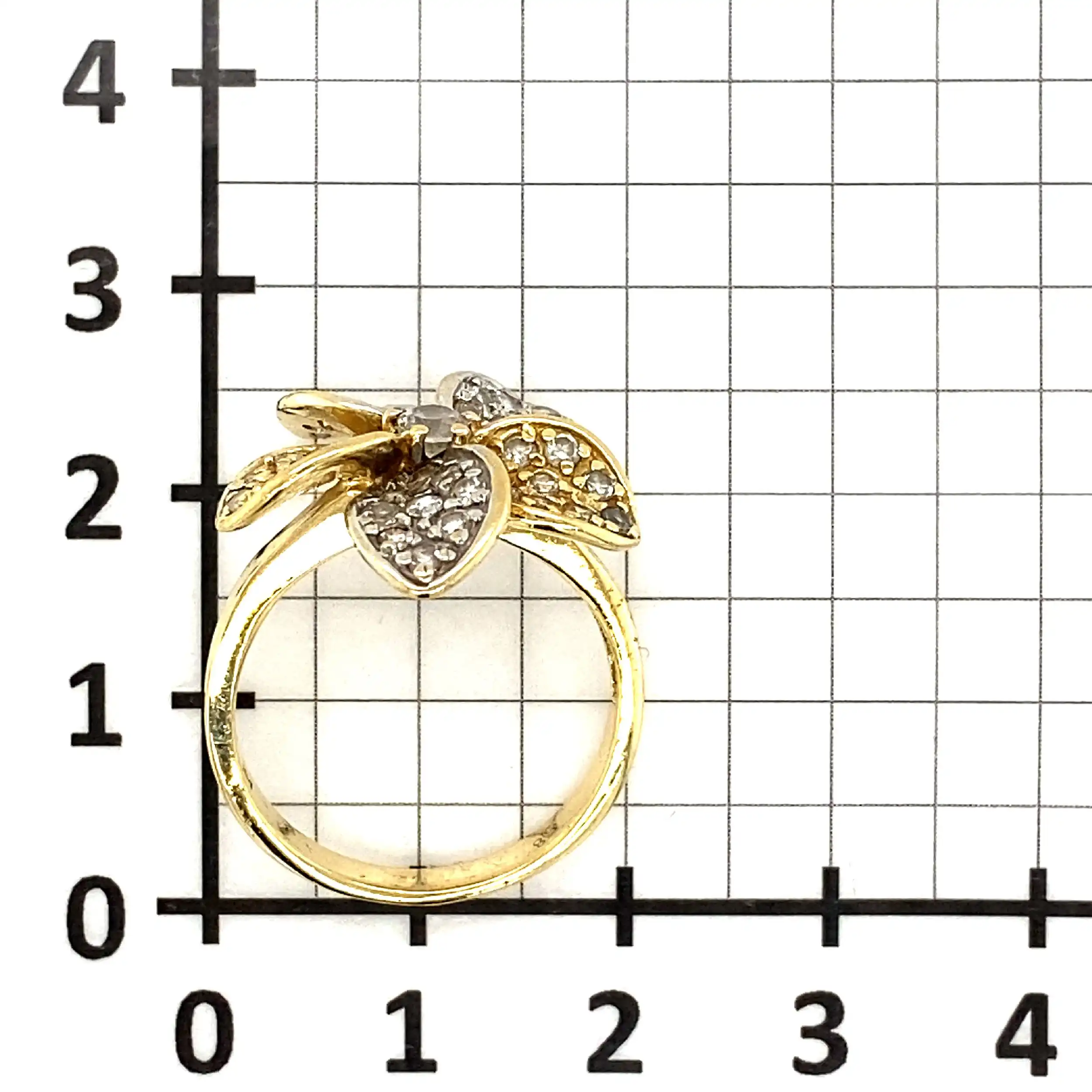 Ring Bicolor Blumenmuster mit Zirkonia Ring Bicolor Blumenmuster mit Zirkonia