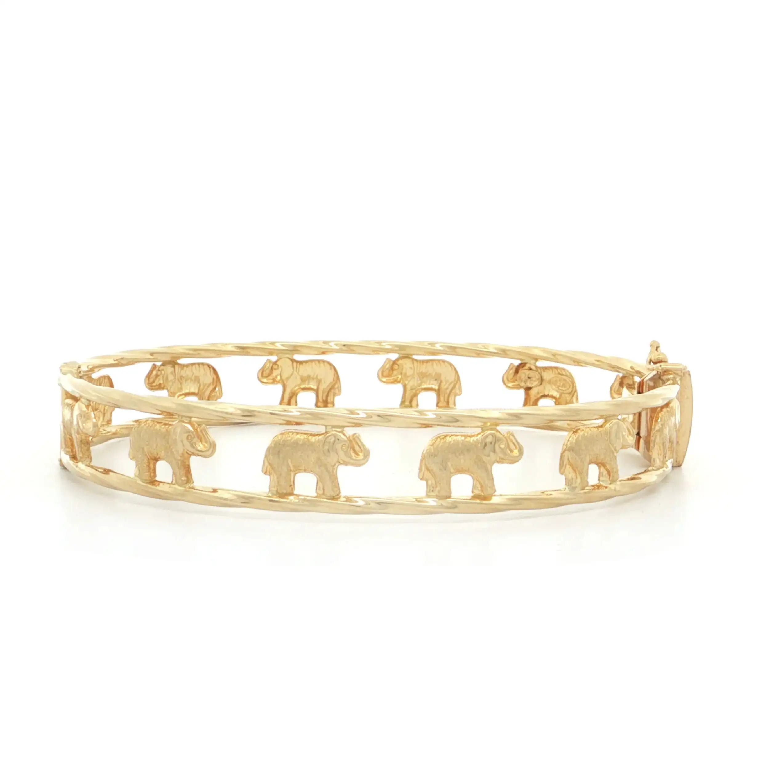 Armreif Gelbgold mit Elefanten Armreif Gelbgold mit Elefanten
