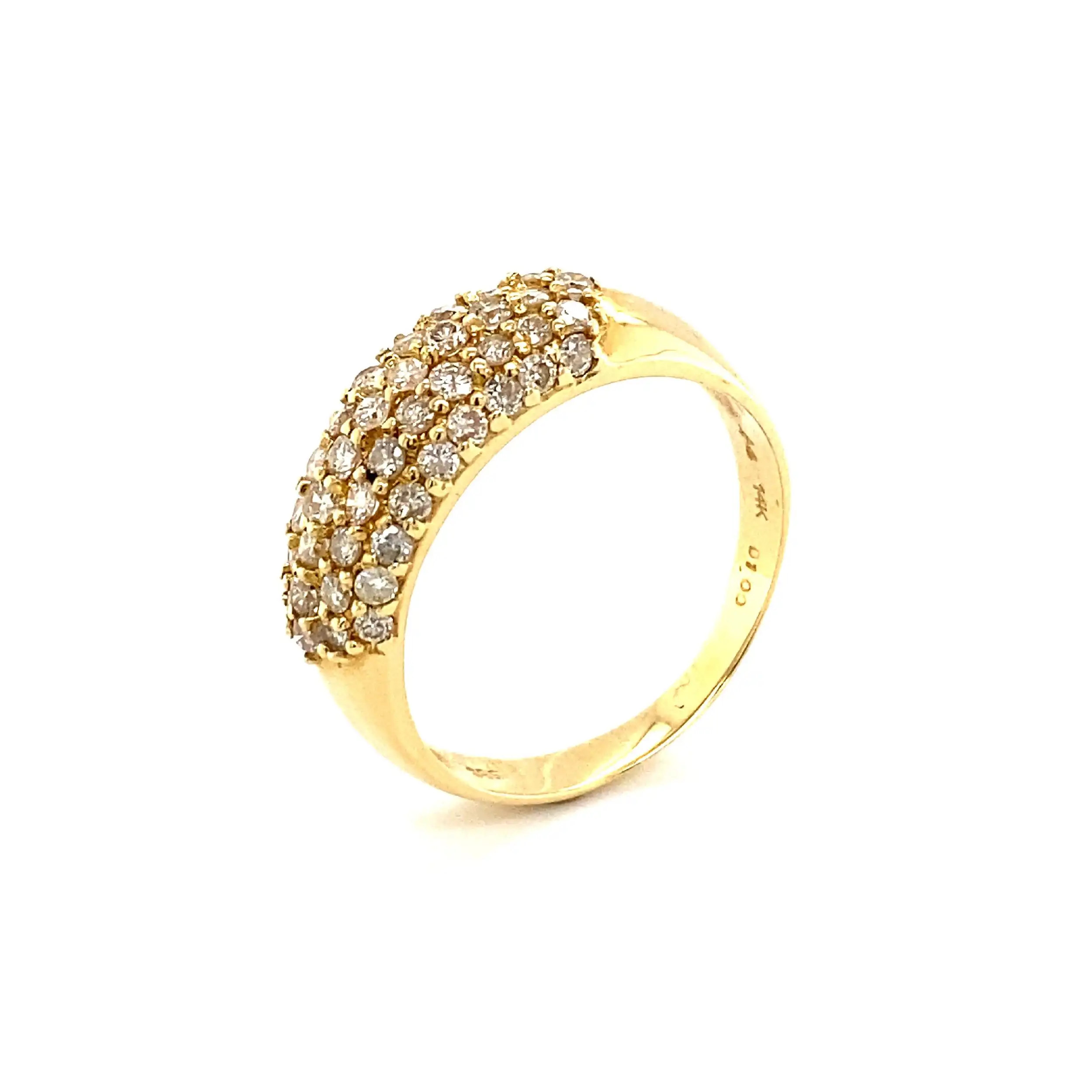 Ring Gelbgold mit Brillanten, graviert mit 1,00ct.