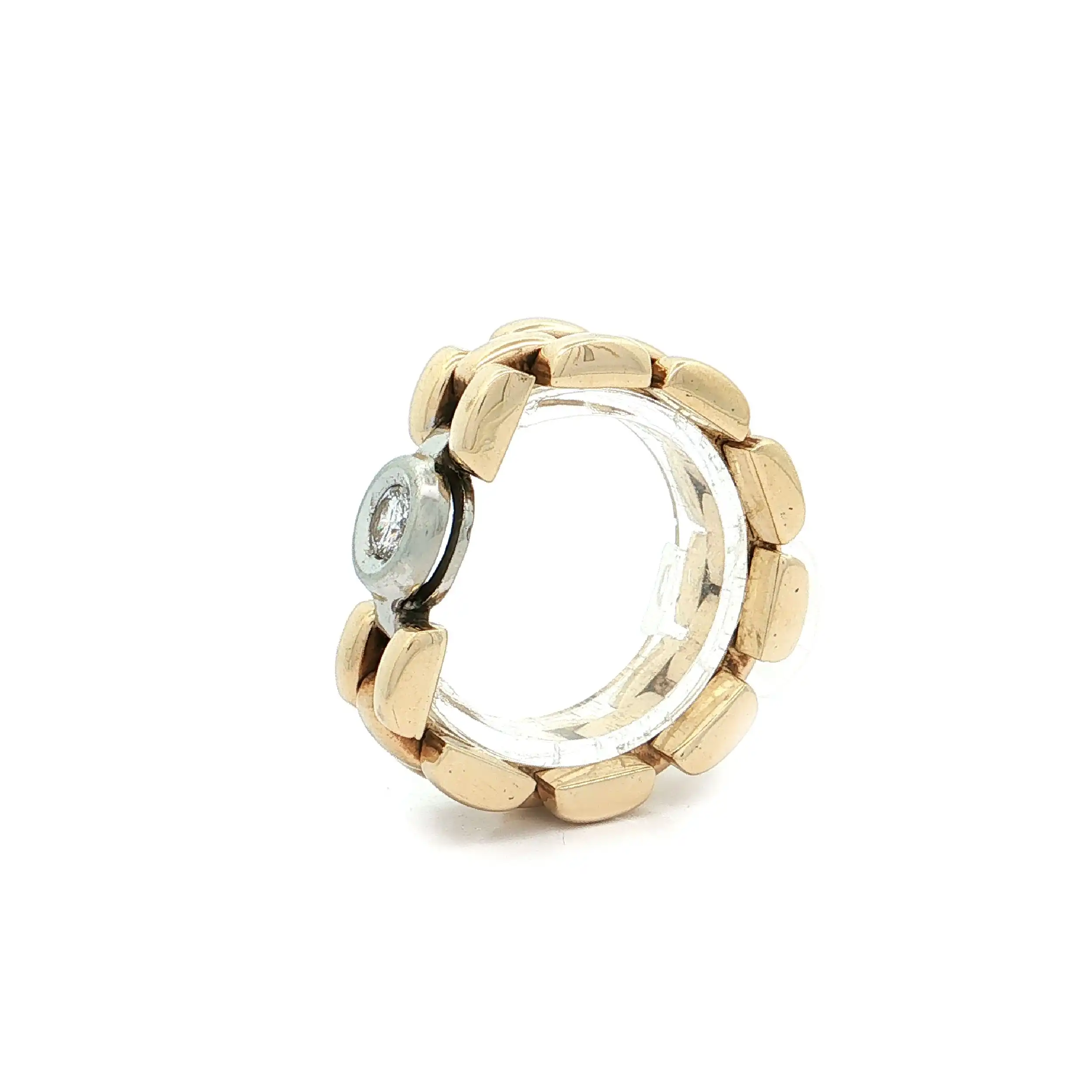 Kettenring Bicolor mit Brillant Kettenring Bicolor mit Brillant