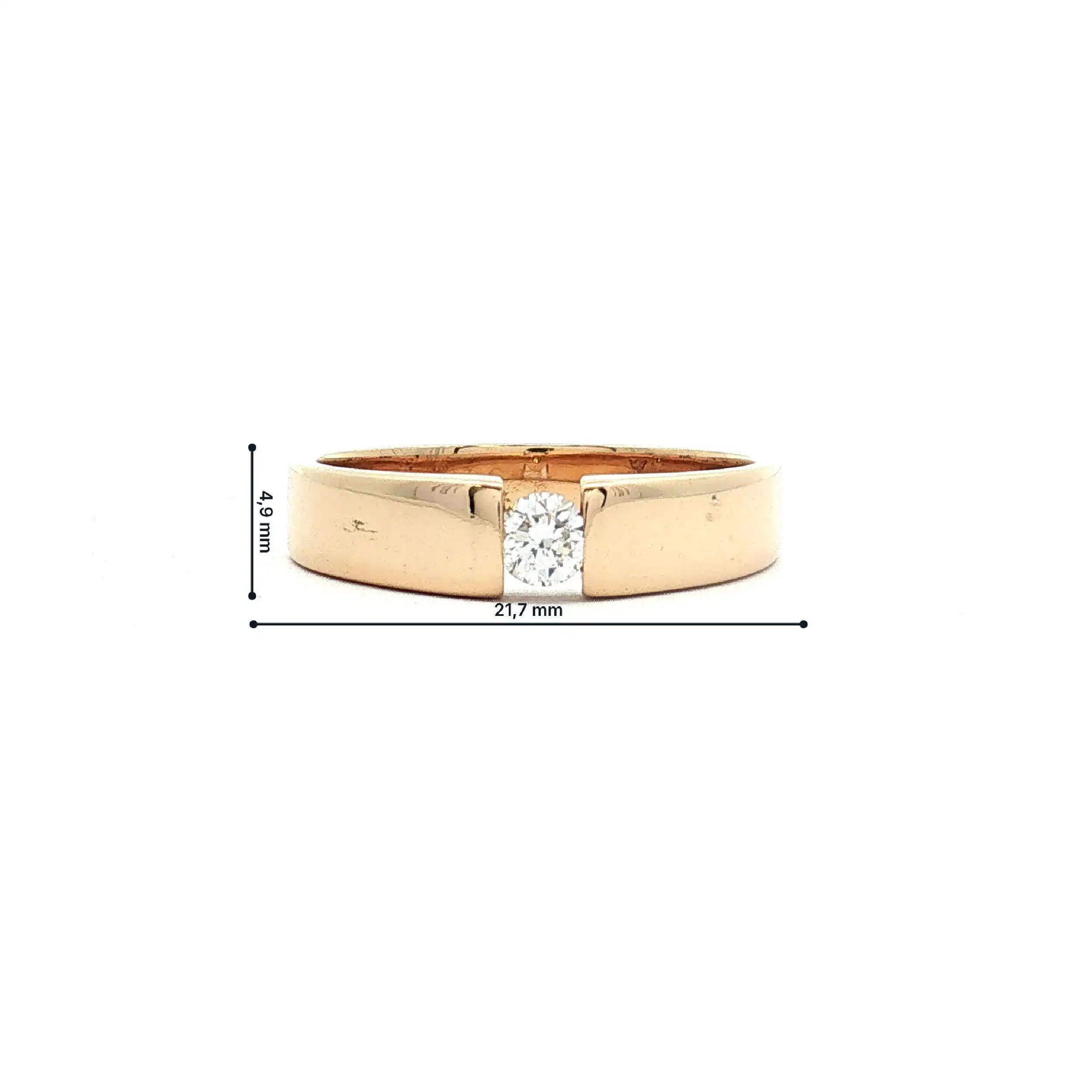 Ring Gelbgold mit Brillant Solitär Ring Gelbgold mit Brillant Solitär