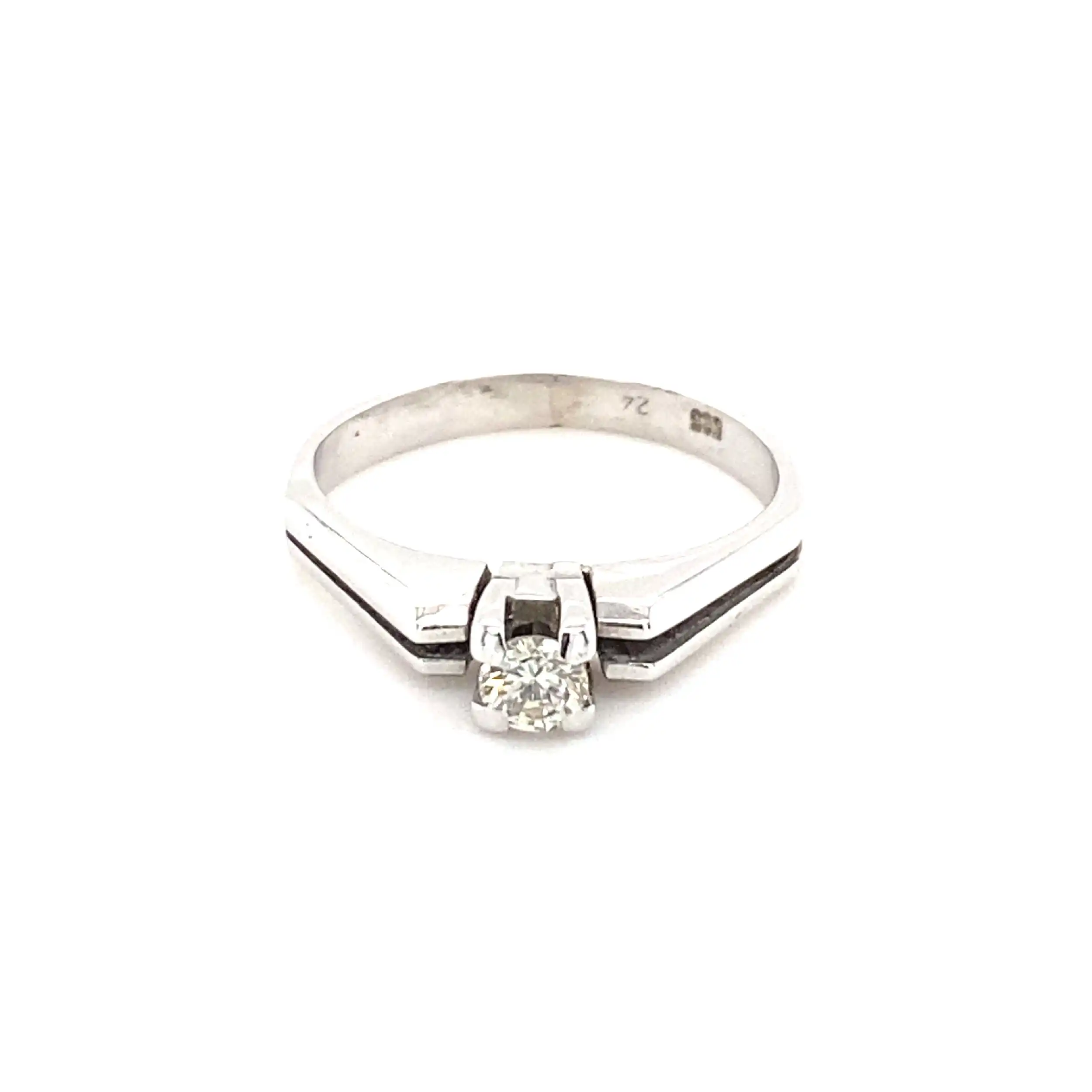 Ring Weißgold mit Brillant Ring Weißgold mit Brillant