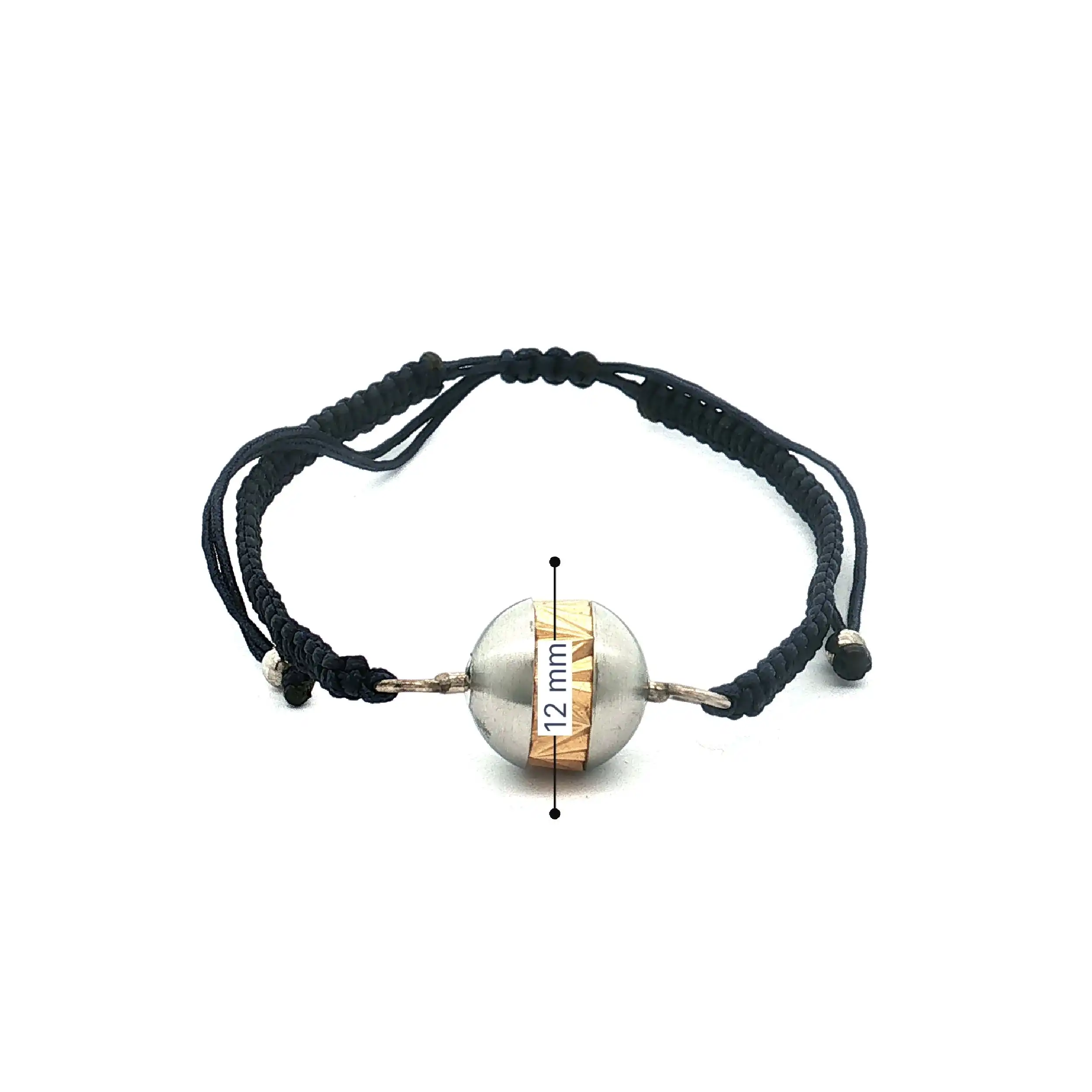 Stoffarmband mit Perlschloss Silber teilvergoldet vergoldet Stoffarmband mit Perlschloss Silber teilvergoldet vergoldet