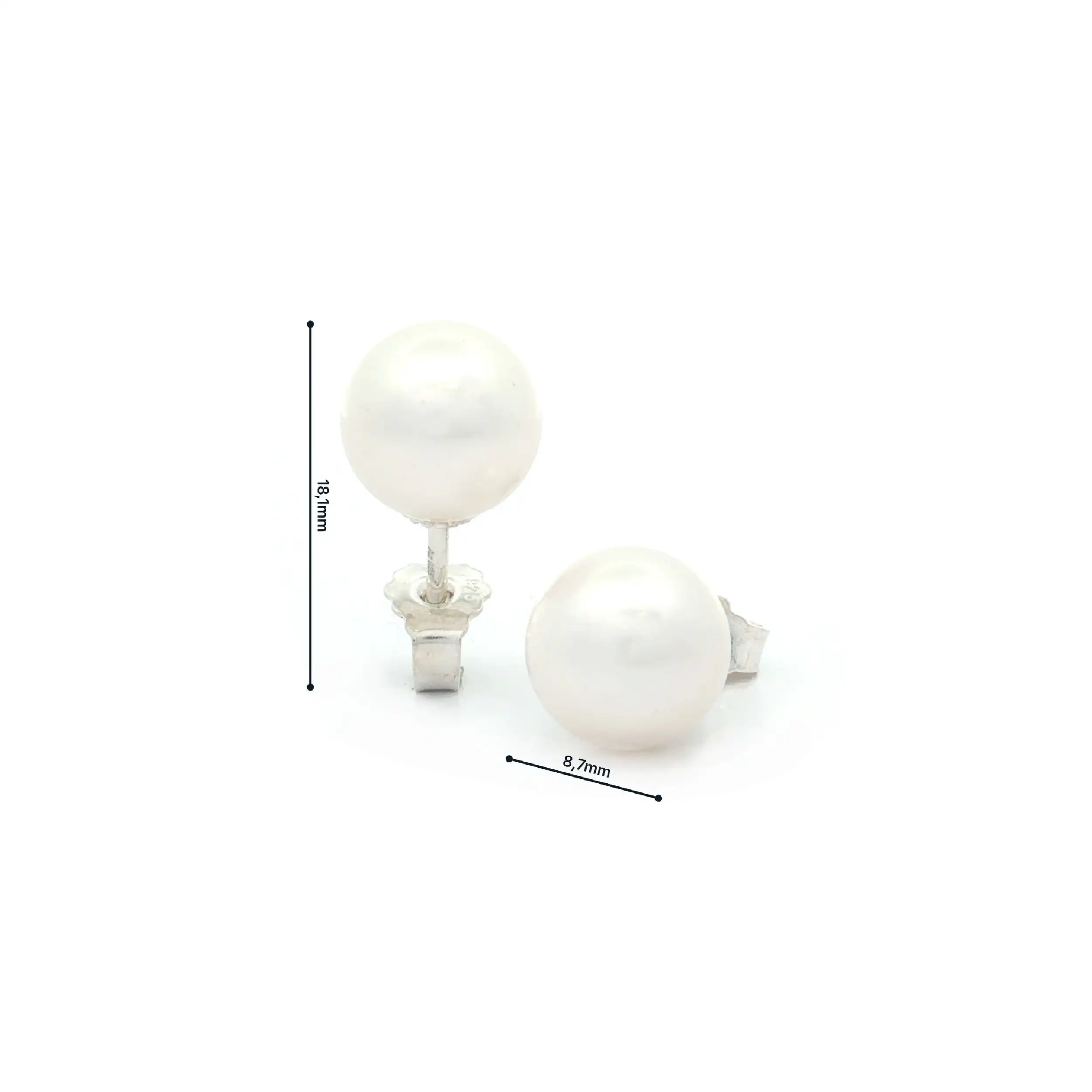 Ohrstecker Silber mit Perle
