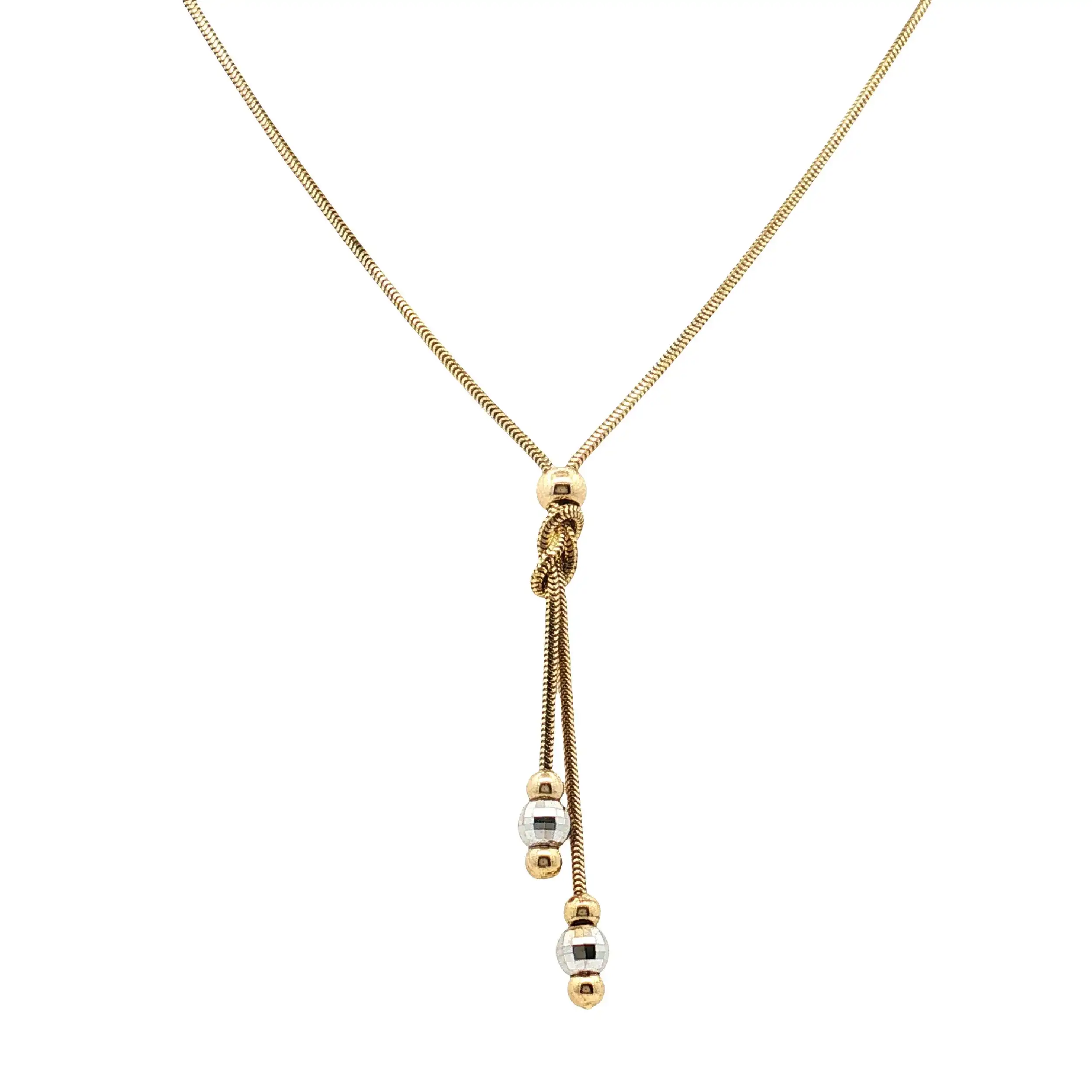 Schlangencollier Bicolor mit "Knoten und Kugeln"