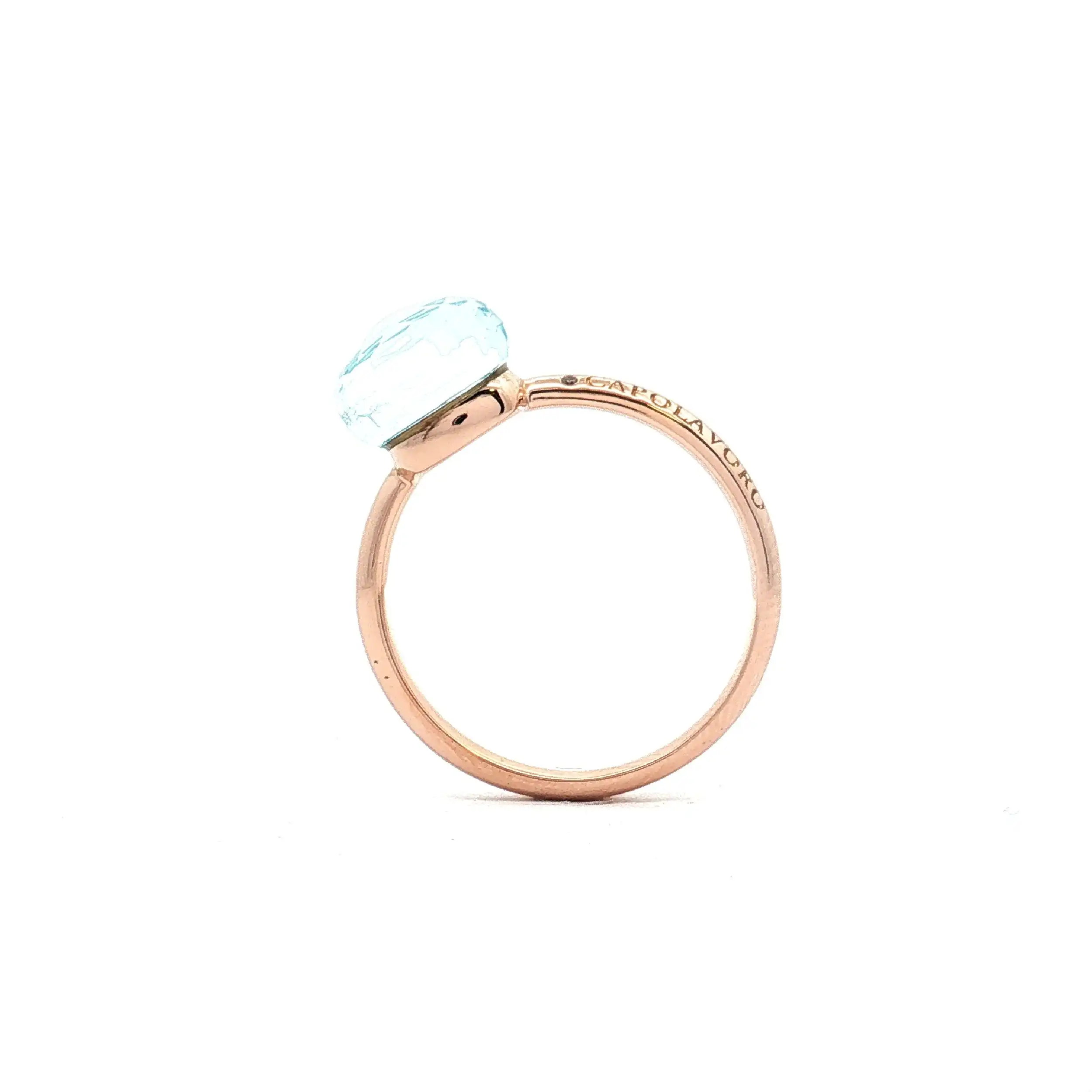 Ring Roségold Capolavaro Happy Holi mit Sky Blue Topas