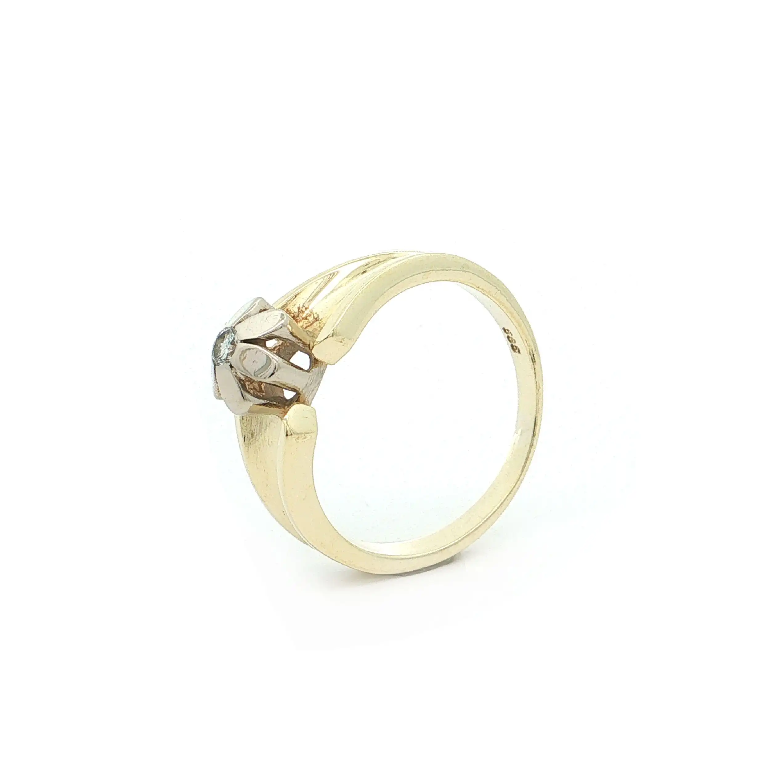 Ring Bicolor mit Brillant
