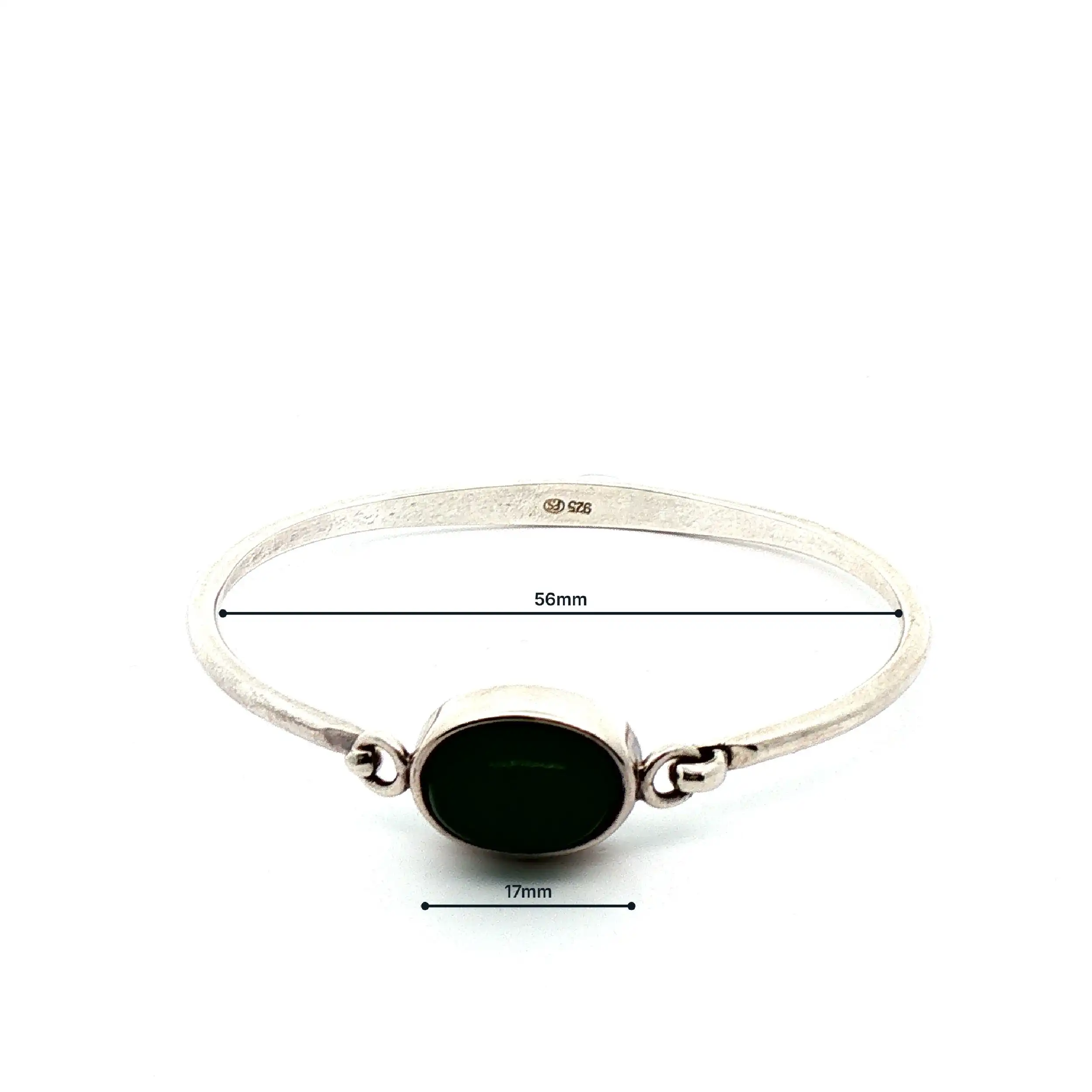 Armreif Silber mit Jade Cabochon Armreif Silber mit Jade Cabochon