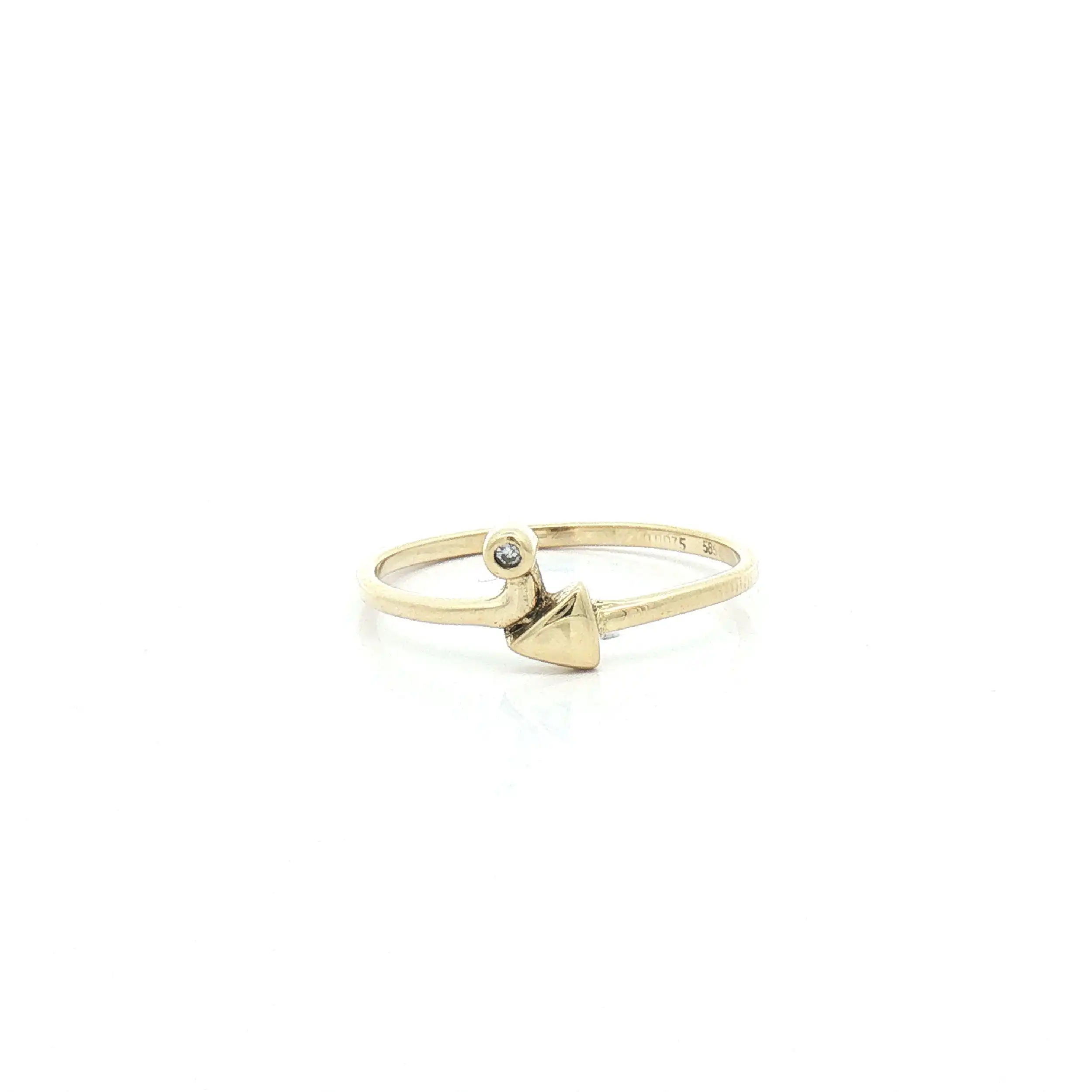 Ring Gelbgold mit Diamant