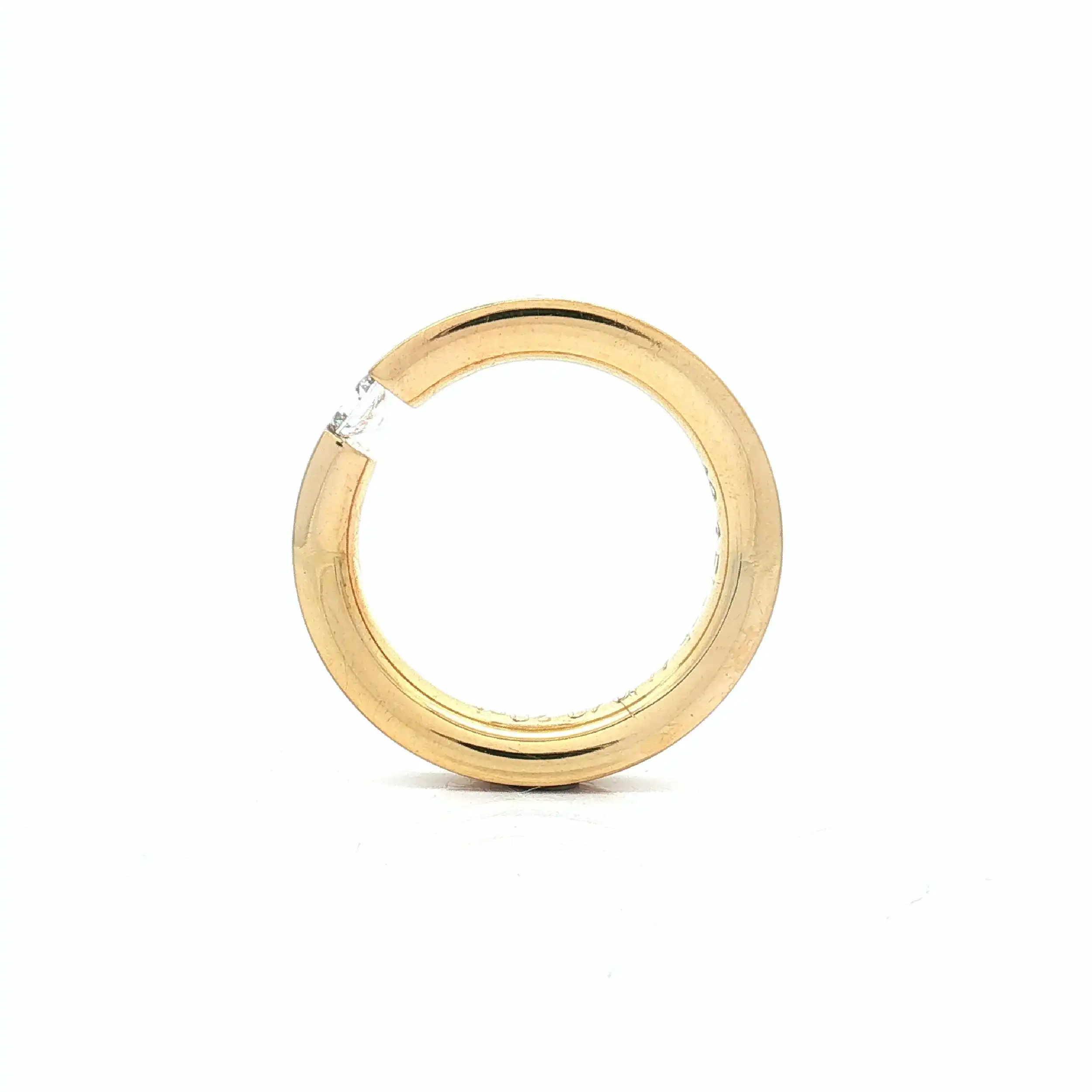 Spannring Silber vergoldet Niessing "Musterring" Flach mit Zirkonia Spannring Silber vergoldet Niessing "Musterring" Flach mit Zirkonia
