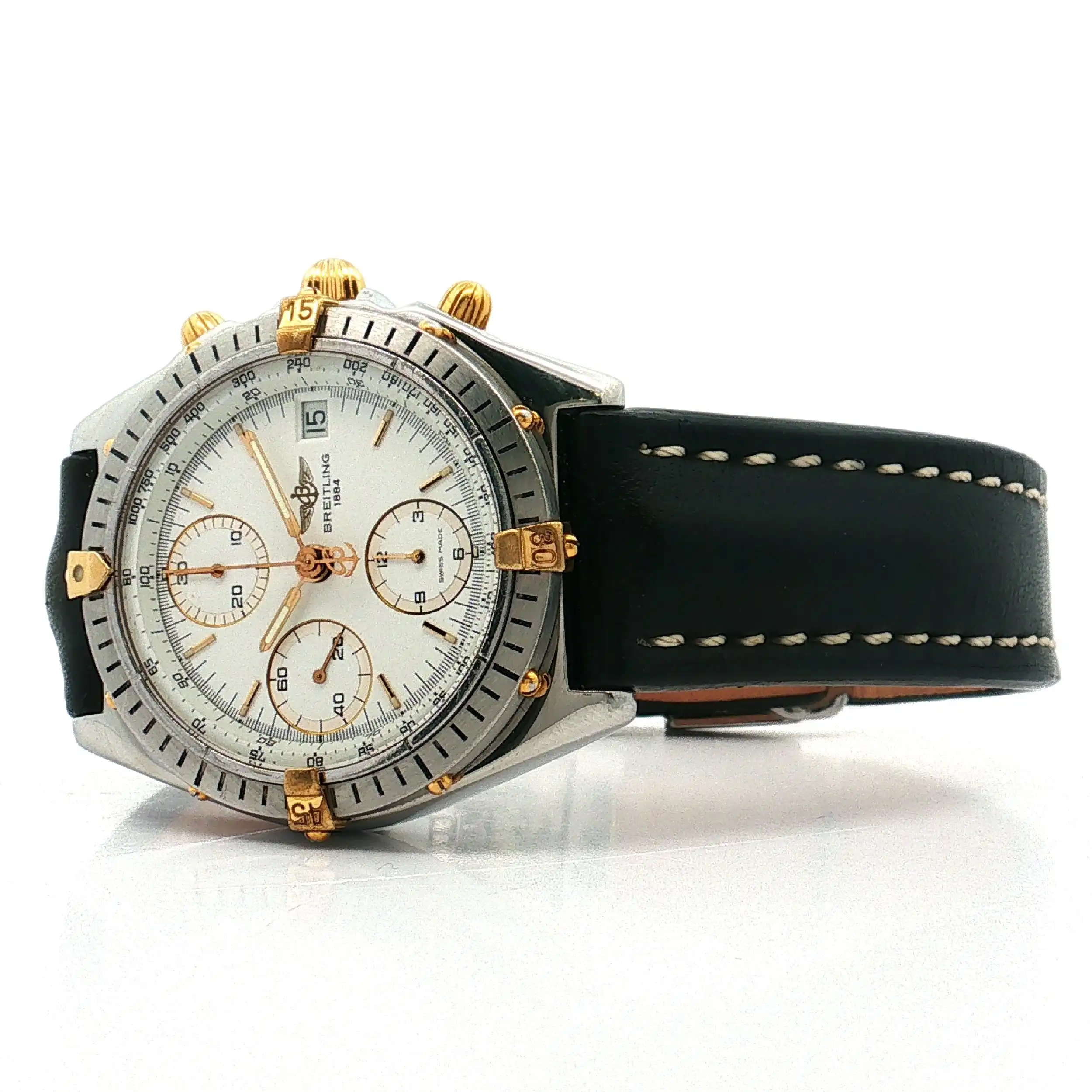 Herrenuhr Breitling Chronomat Stahl/ Gold Chronograph