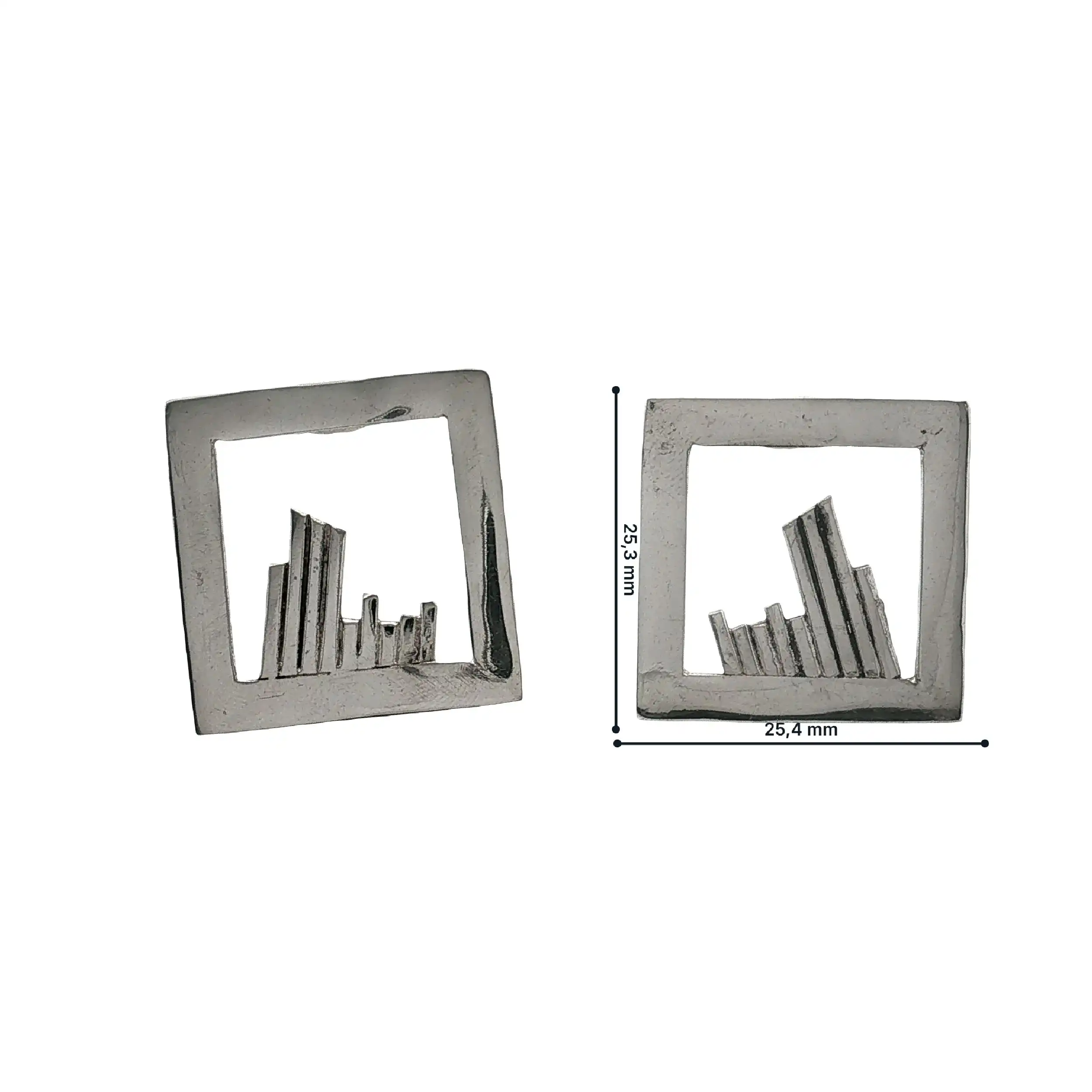 Paar Ohrstecker Silber Skyline