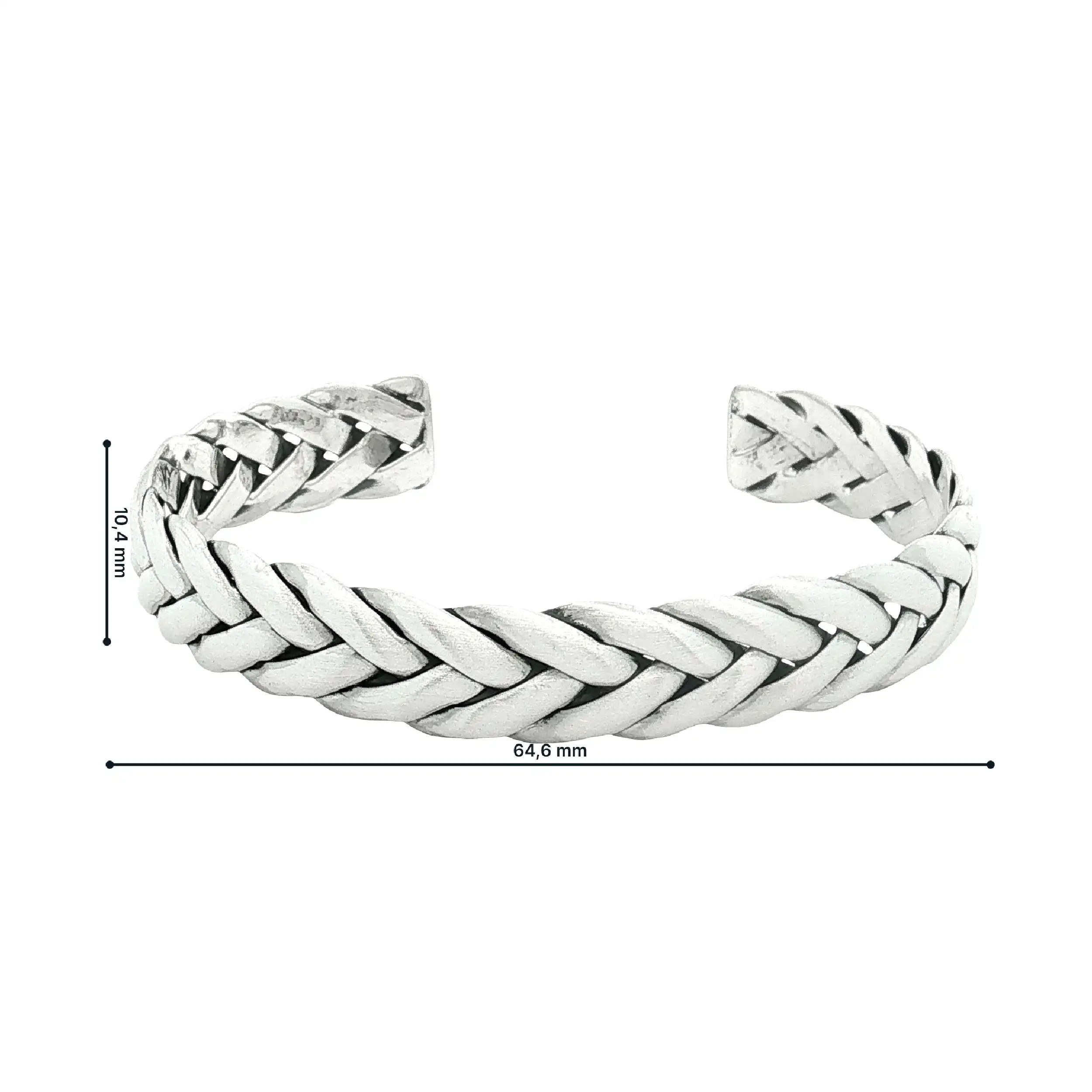 Armreif Silber geflochten