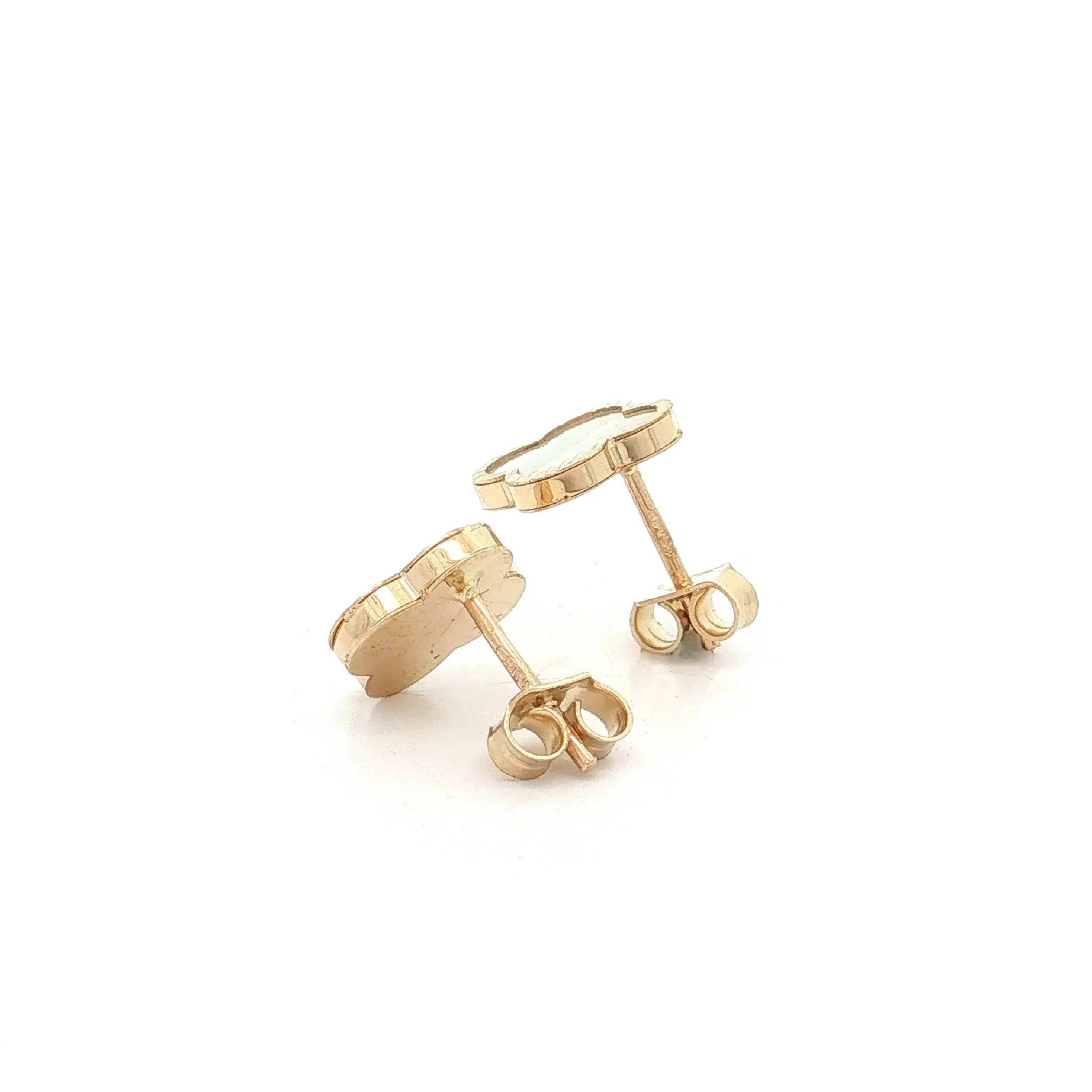 Ohrstecker Gelbgold "Blume mit Perlmutt"