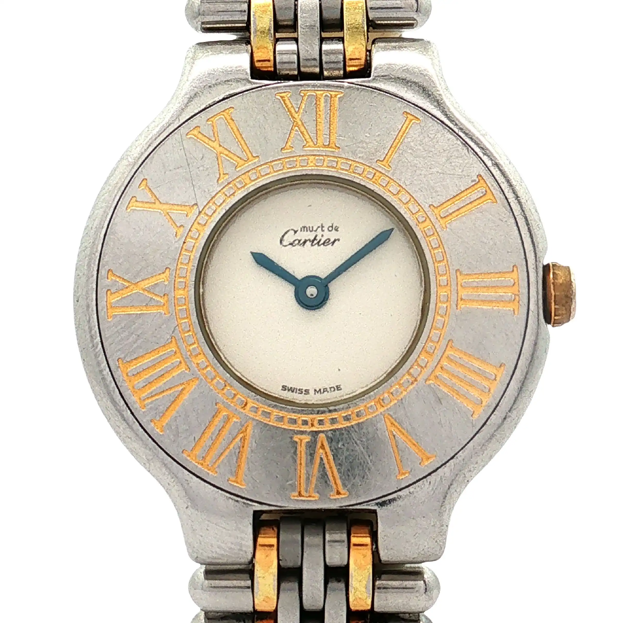 Damenuhr Cartier Must de Cartier 21 Quarz, Stein auf Krone fehlt Damenuhr Cartier Must de Cartier 21 Quarz, Stein auf Krone fehlt