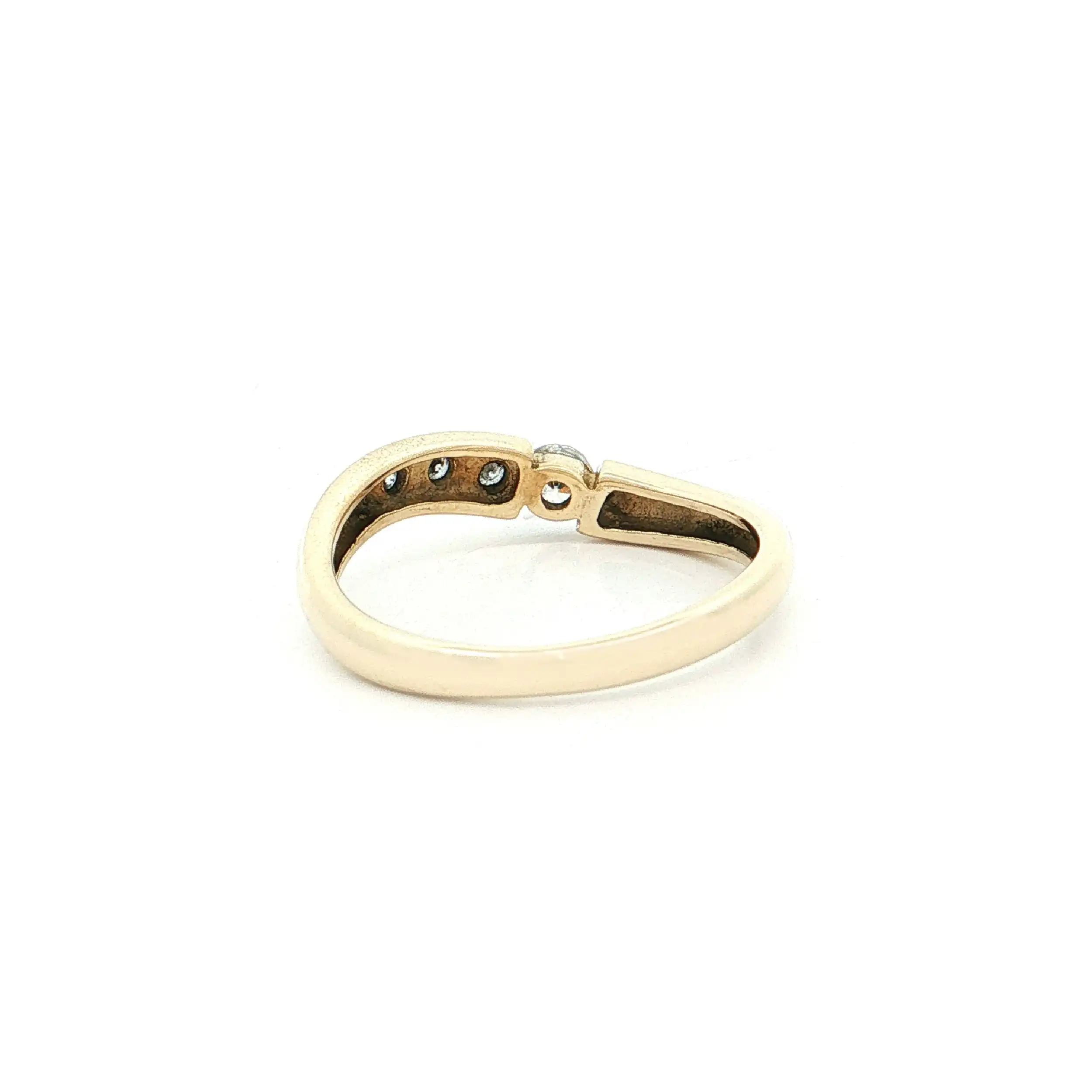 Ring Gelbgold geschwungen mit Zirkonia Ring Gelbgold geschwungen mit Zirkonia