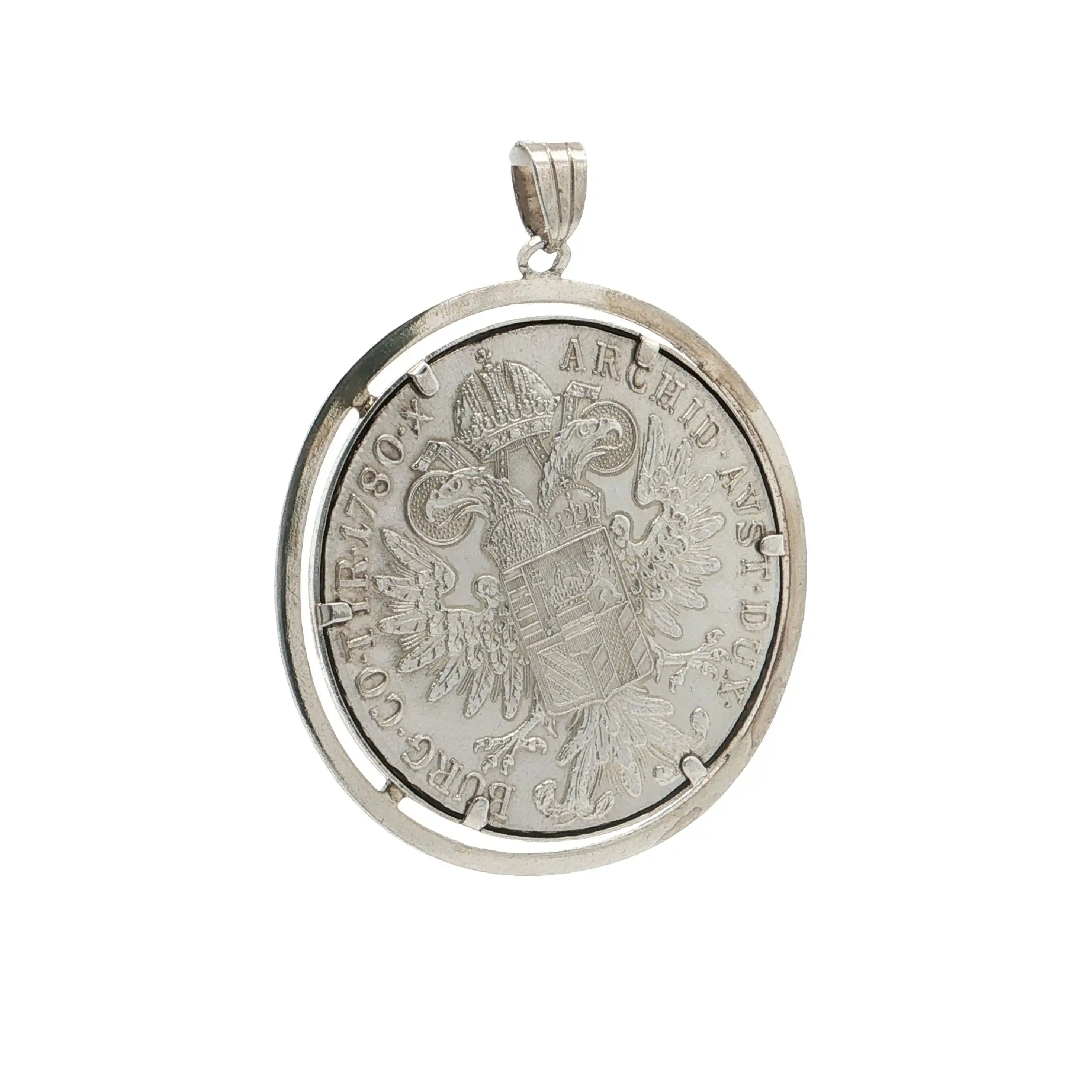 Münze Silber mit Fassung "Maria-Theresien-Taler" Münze Silber mit Fassung "Maria-Theresien-Taler"