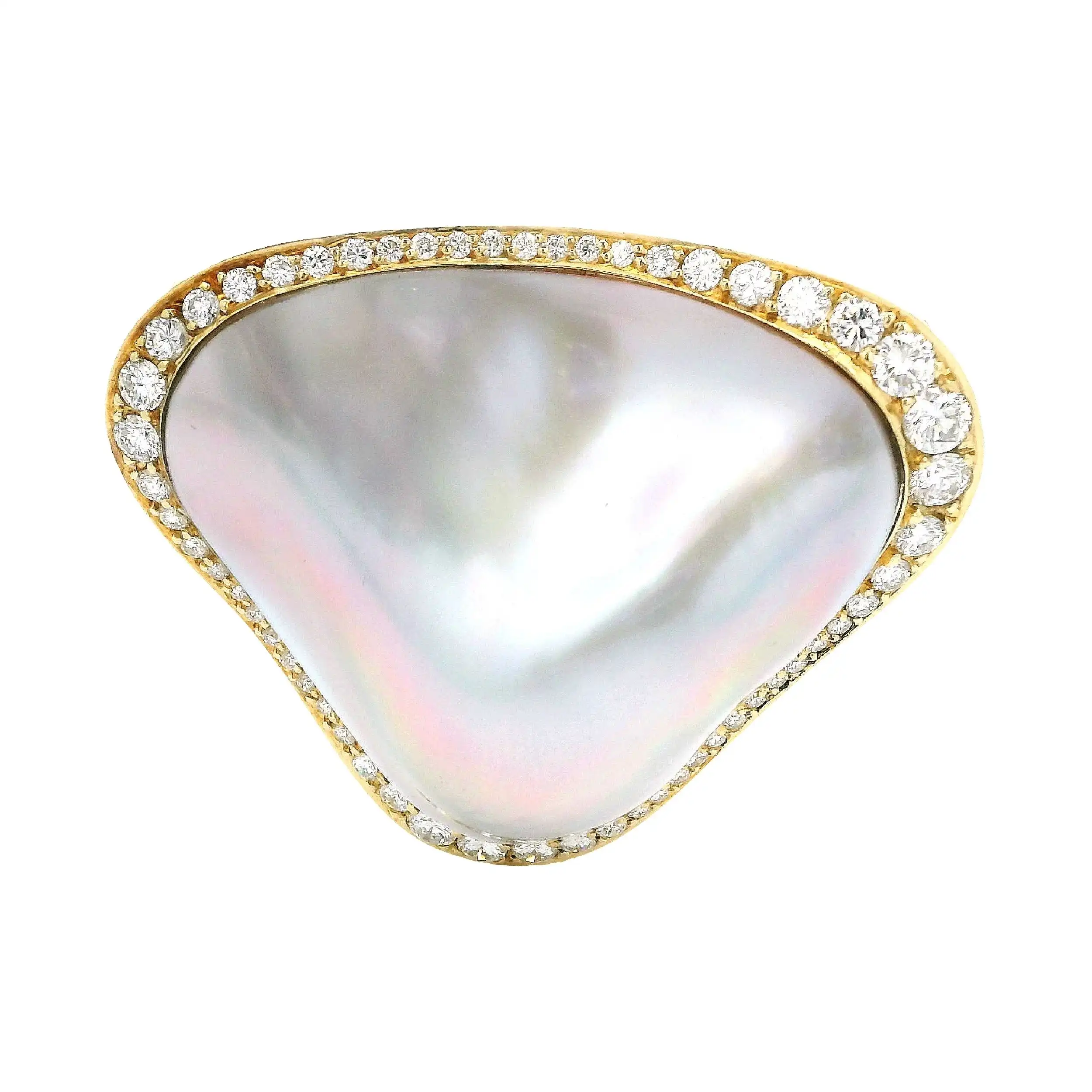 Anhänger /Perlenkettenschloß Gelbgold für Perle mit Brillanten Anhänger /Perlenkettenschloß Gelbgold für Perle mit Brillanten